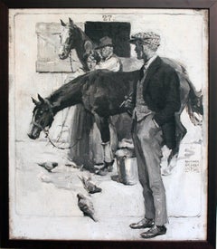 Antique "The Allure of Horse Racing", by William Meade Prince, circa 1924