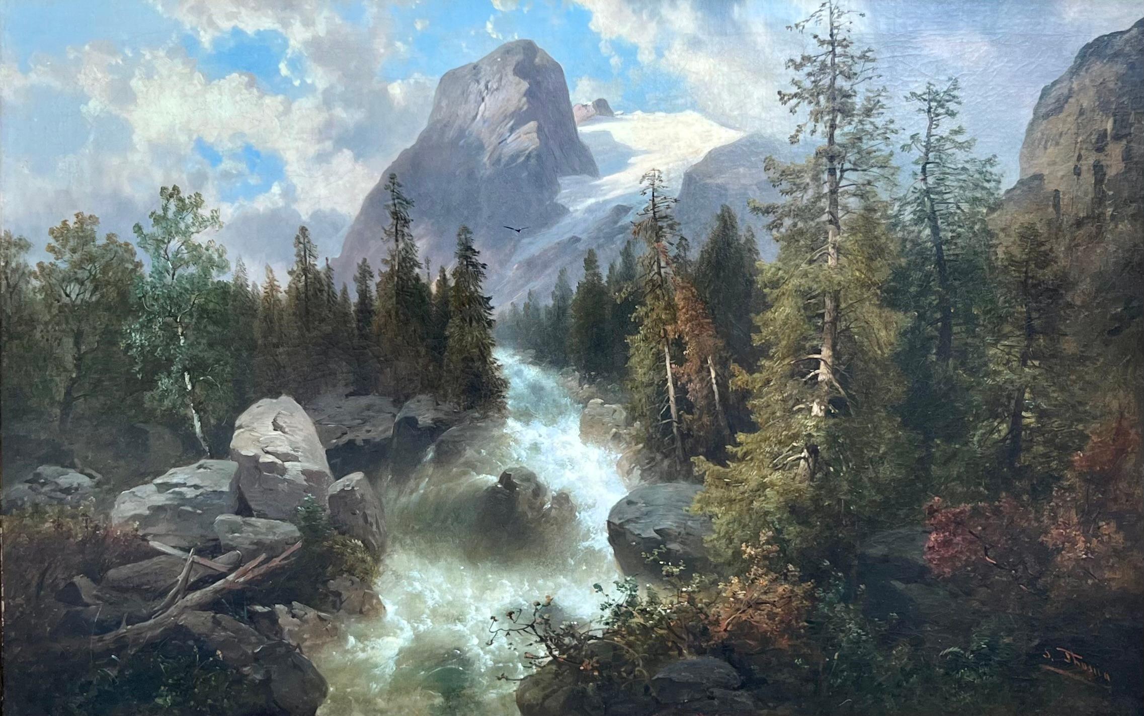Autrichien « Le torrent de la rivière alpine » de Josef Thoma en vente