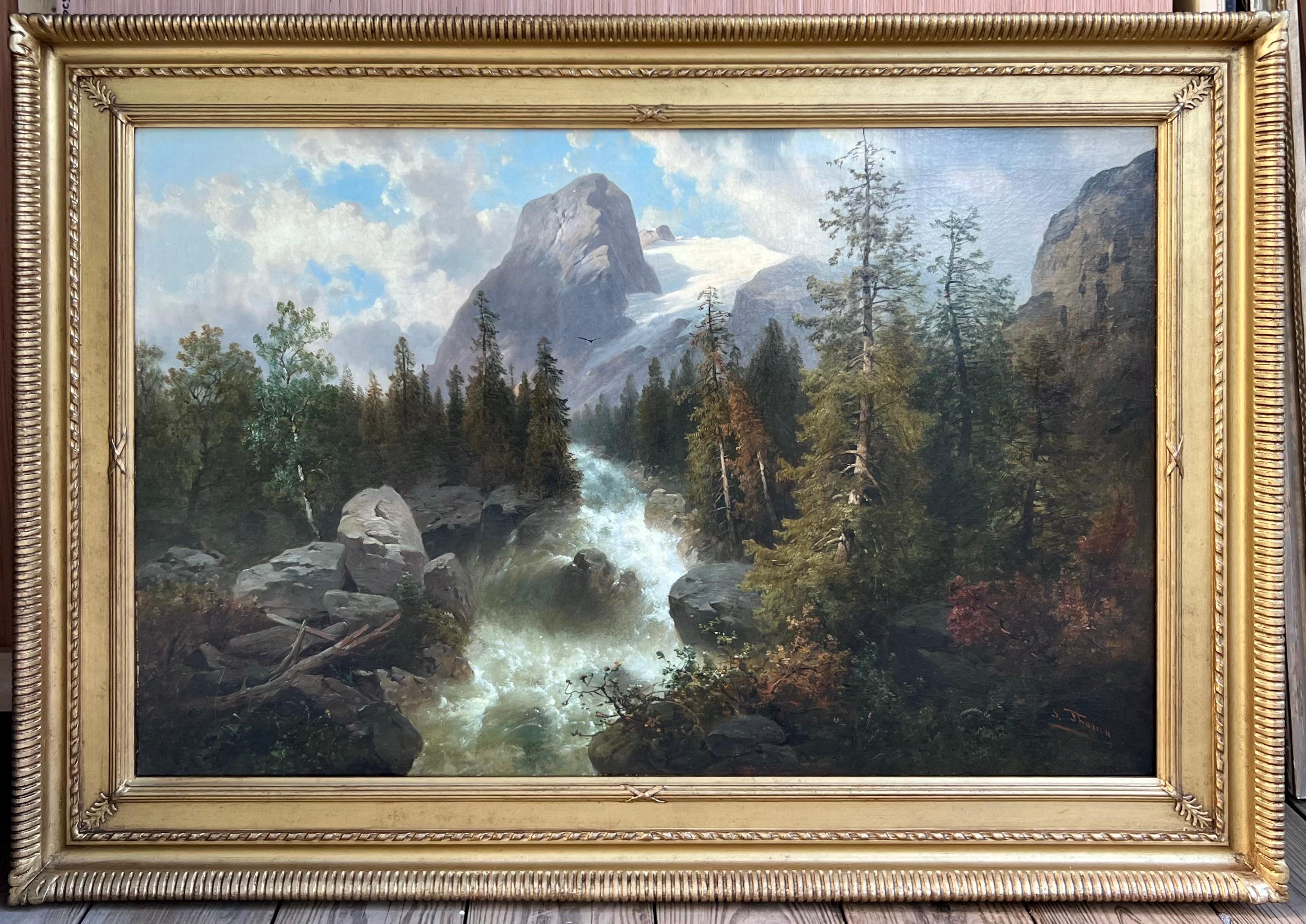 « Le torrent de la rivière alpine » de Josef Thoma Bon état - En vente à Wiscasset, ME