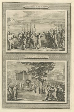 The Altar of Witness and Joshua Renews the Covenant, Mortier Bible circa 1700