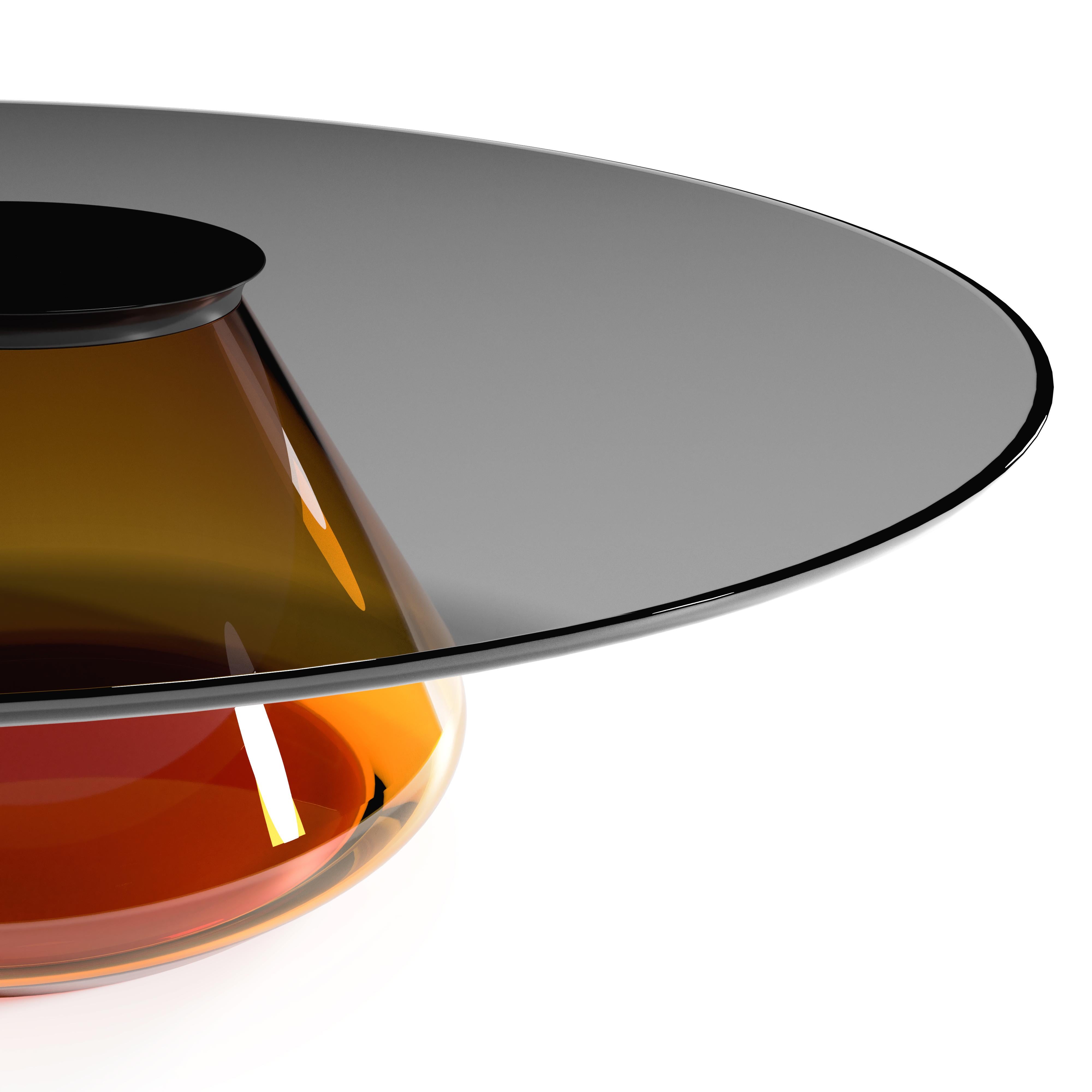 Modern Amber Eclipse II Coffee Table by Grzegorz Majka For Sale