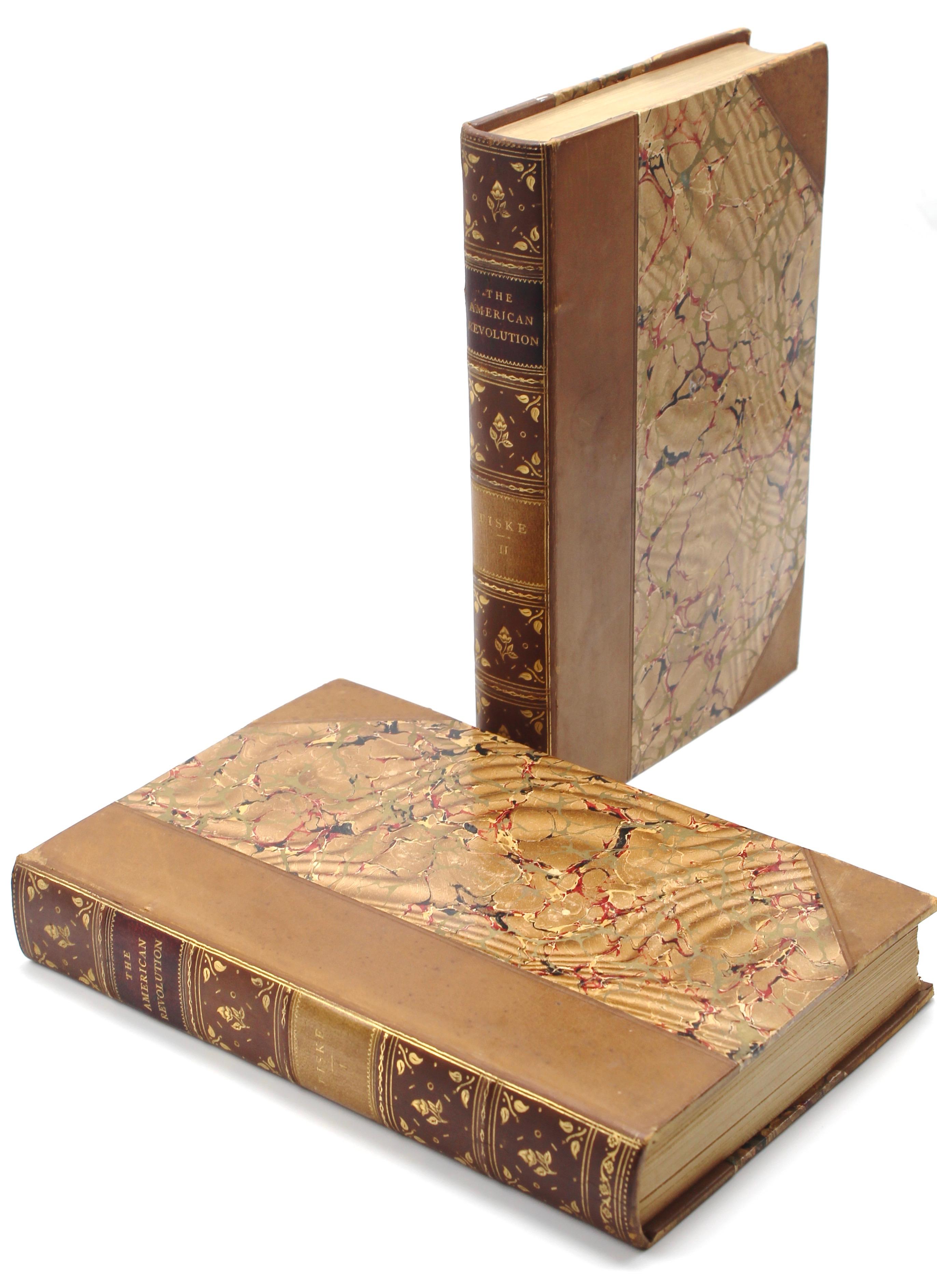 Paper The American Revolution by John Fiske, Later Printing, Two Volumes, 1901 For Sale