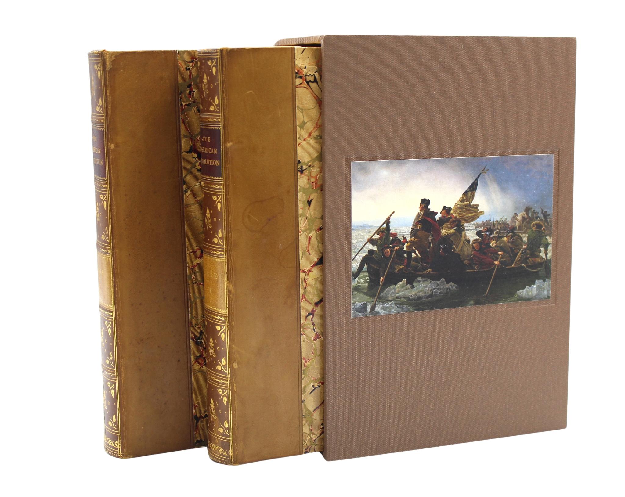 Américain La Révolution américaine de John Fiske, impression ultérieure, deux volumes, 1901 en vente