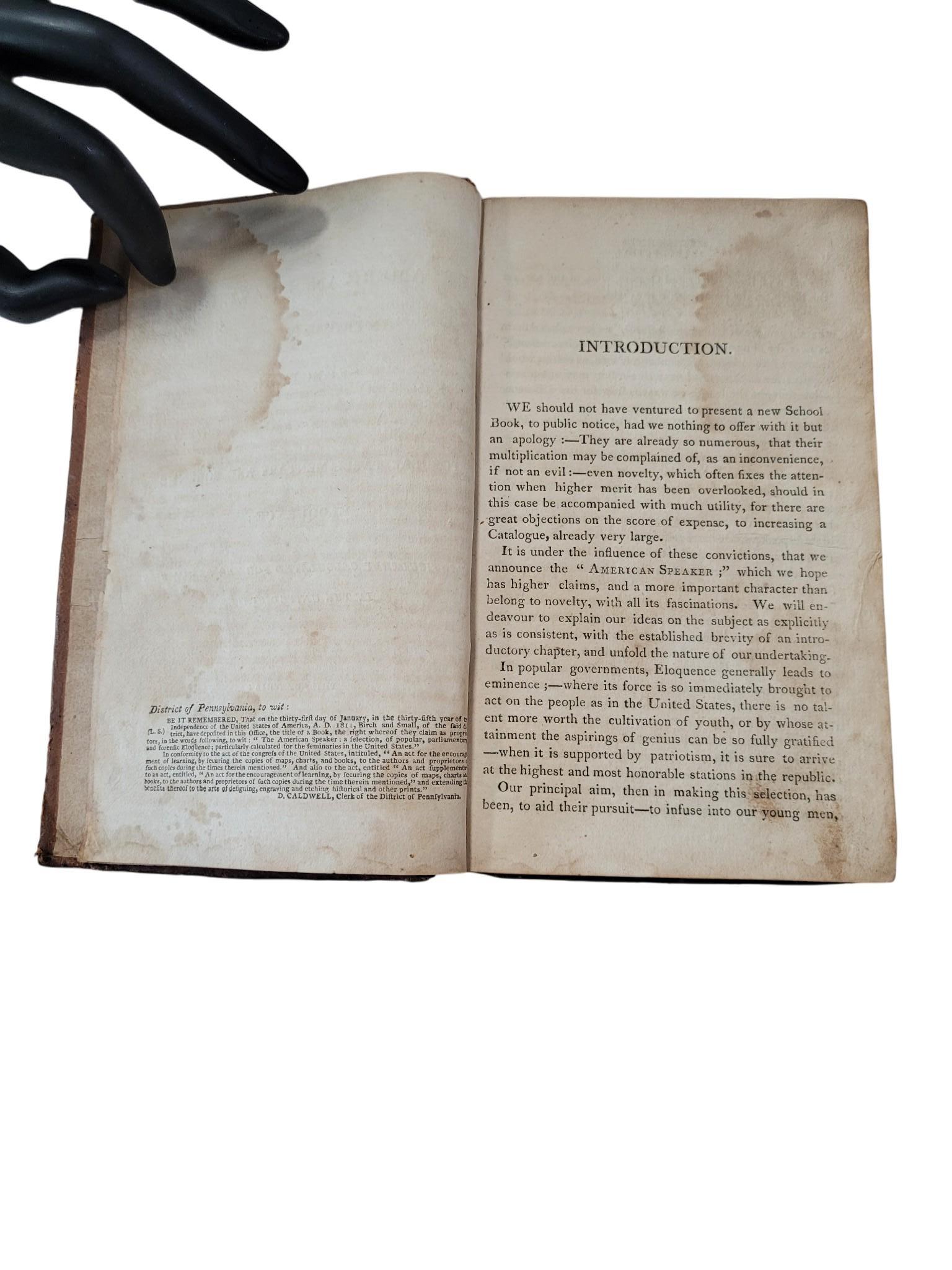 L'orateur américain (1811), première édition en vente 4