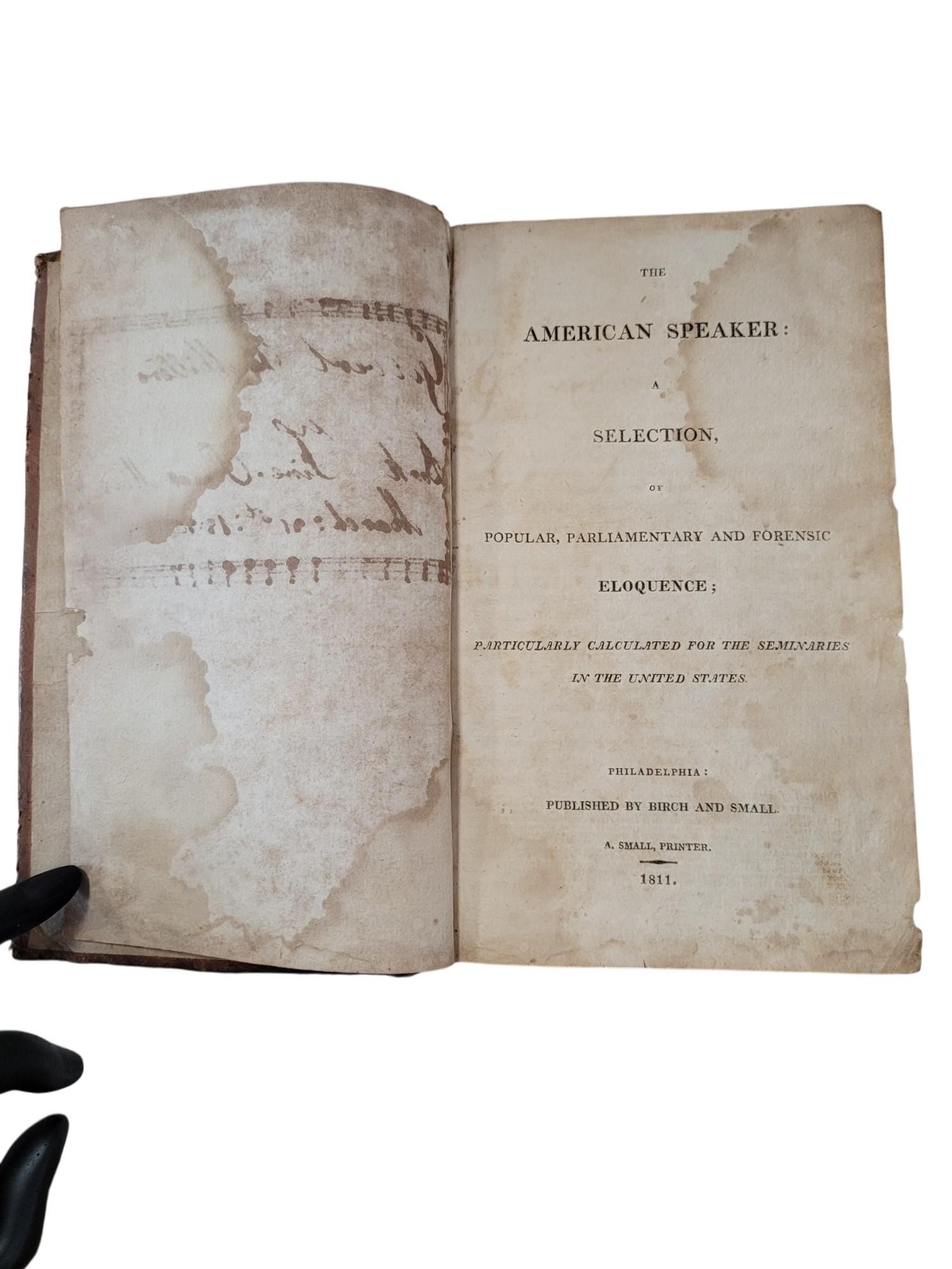 L'orateur américain (1811), première édition en vente 3