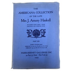 La collezione di Americana della defunta signora J. Amory Haskell. Part One, Parks-Bernet