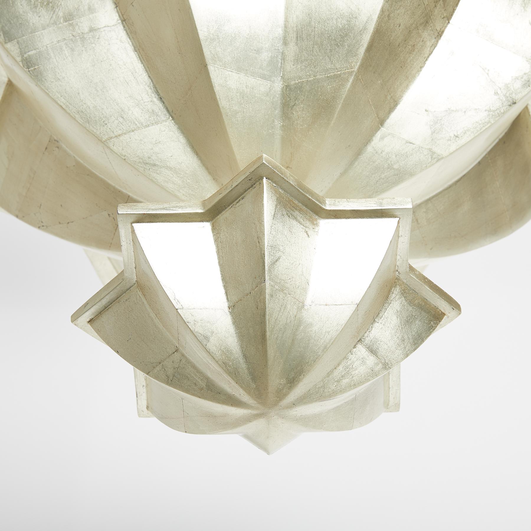 American Amina Pendant  in White Gold by David Duncan Studio, Ceiling Light For Sale