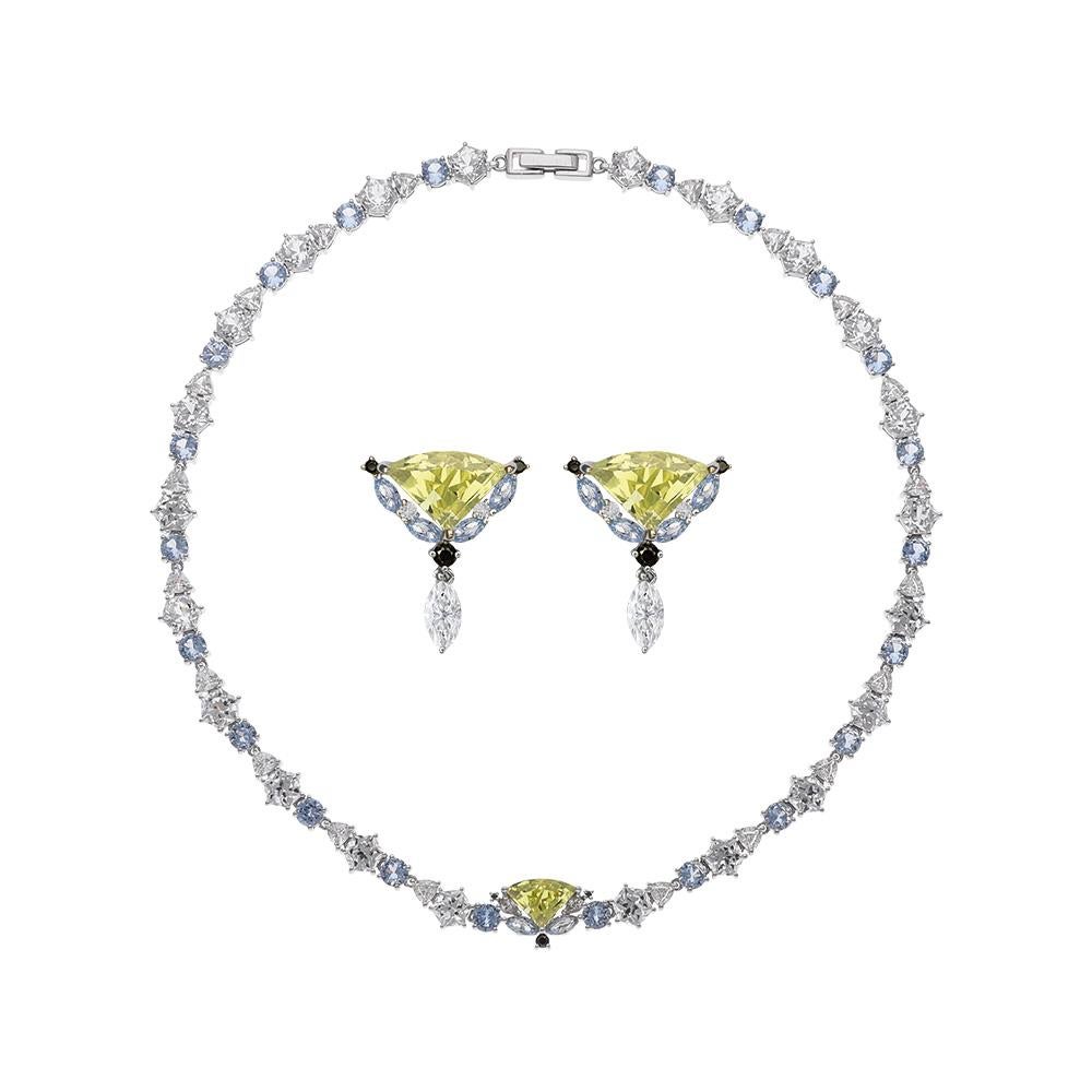 Romantic The Amphitrite Sapphire Drop Earrings - 10kt White Gold For Sale