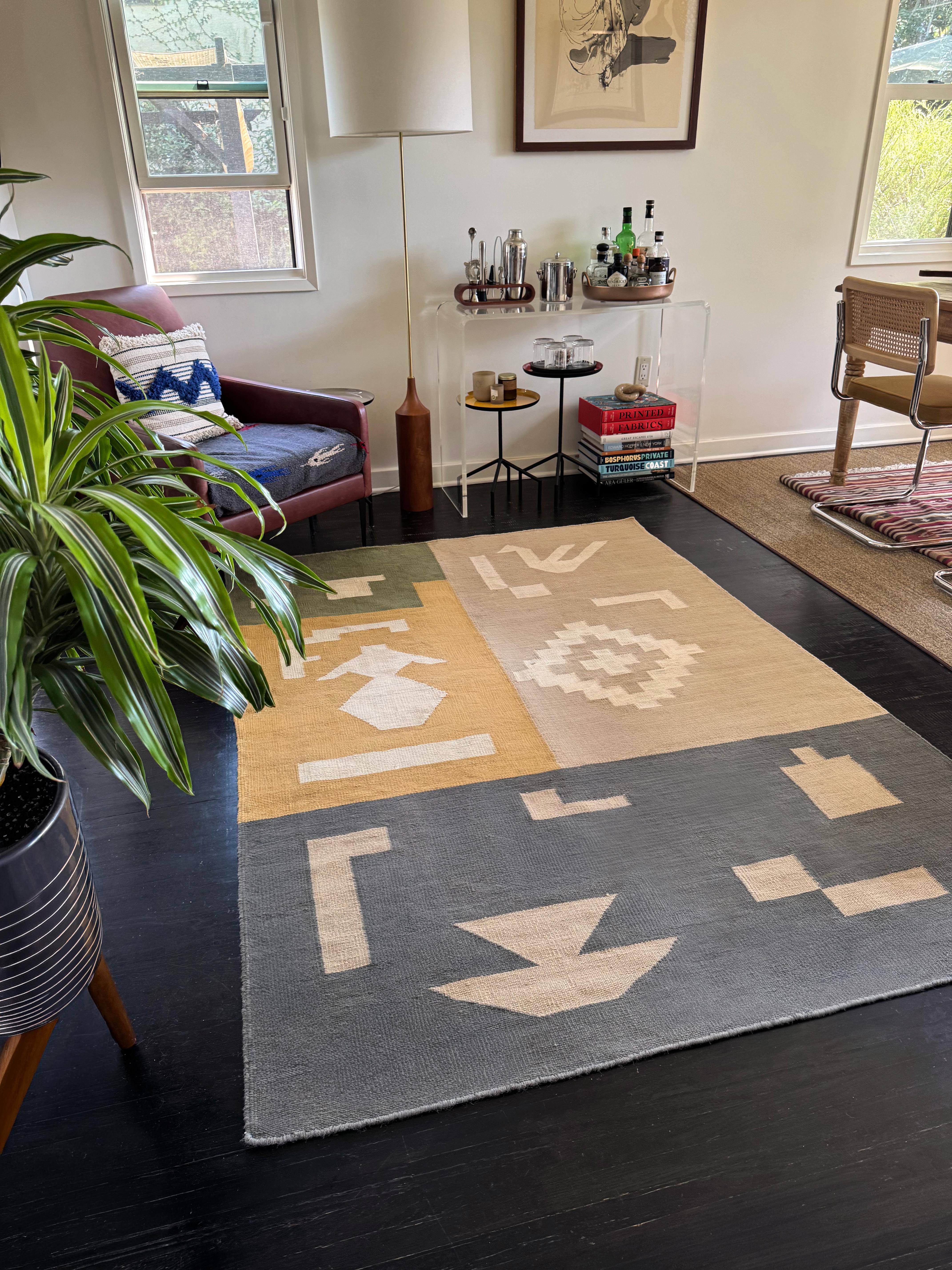 The Anatolia Collection Contemporary  Türkischer handgewebter flachgewebter Kilim-Teppich im Zustand „Neu“ im Angebot in Los Angeles, CA