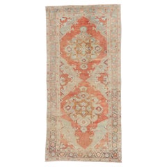 The Anatolian Duet: Vintage Turkish Oushak Masterpiece of Sophisticated Elegance