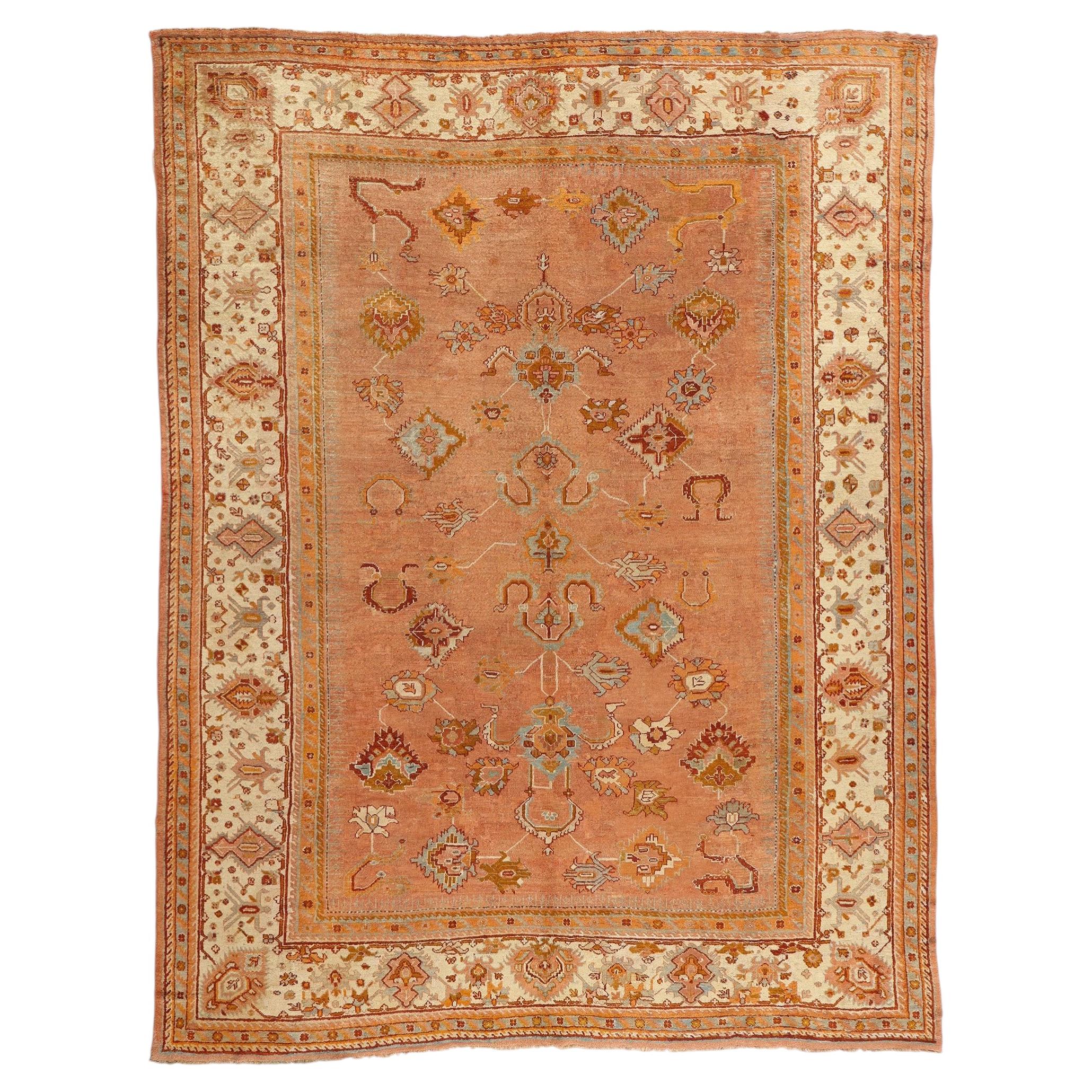 The Anatolian Reverie: A Late 19th Century Turkish Oushak of Noble Splendor