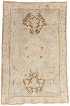 Vieux tapis turc Oushak avec style de cottage gustavien suédois