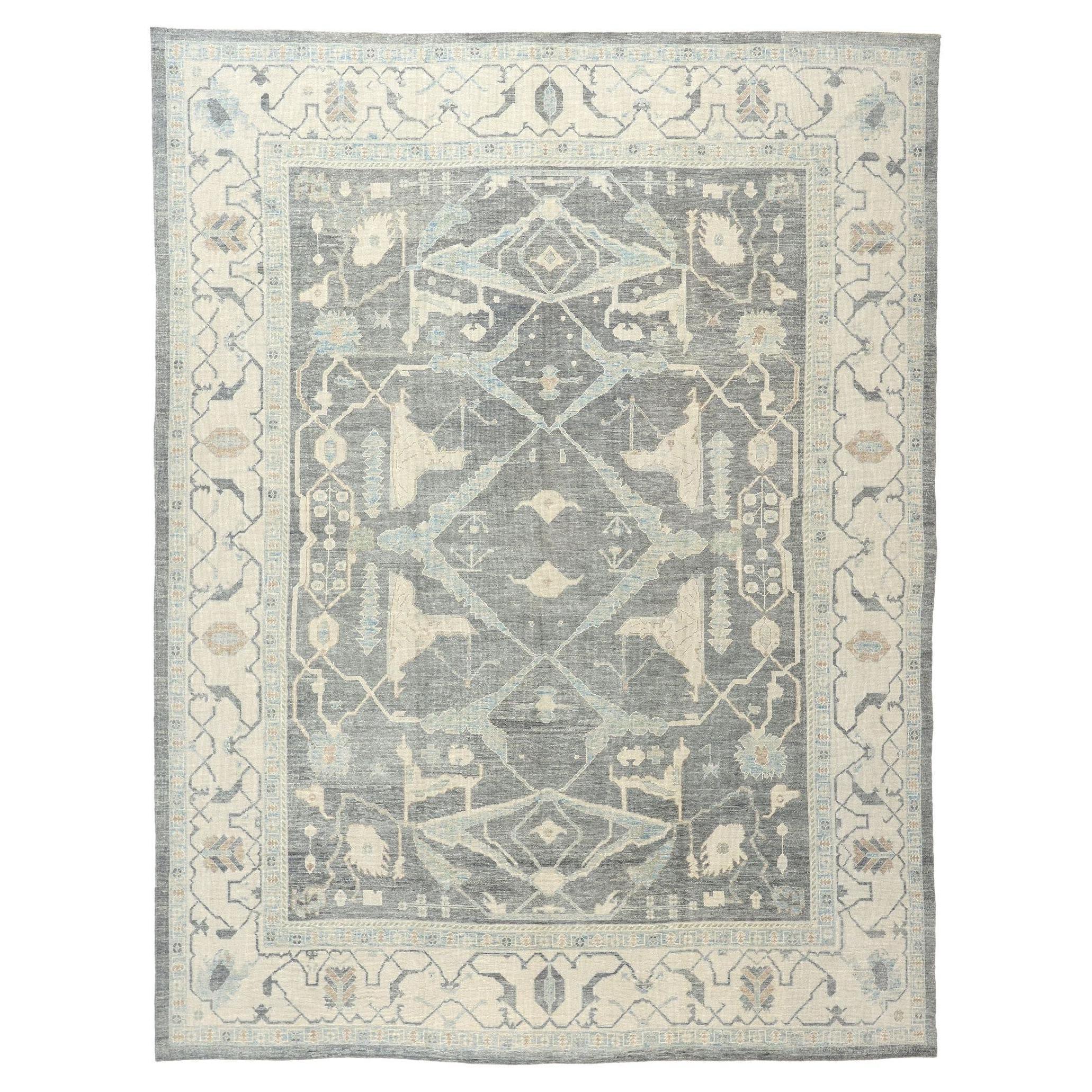 The Anatolian Stillness: A Modern Turkish Oushak Masterpiece of Quiet Authority