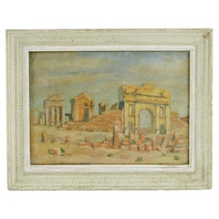 The Ancient Trajan Arch in the Ruins of Timgad Oil on Board