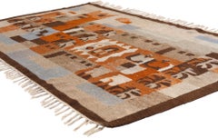 The Andean Citadel: A Vintage Peruvian Tapestry of Modernist Symbolic Order