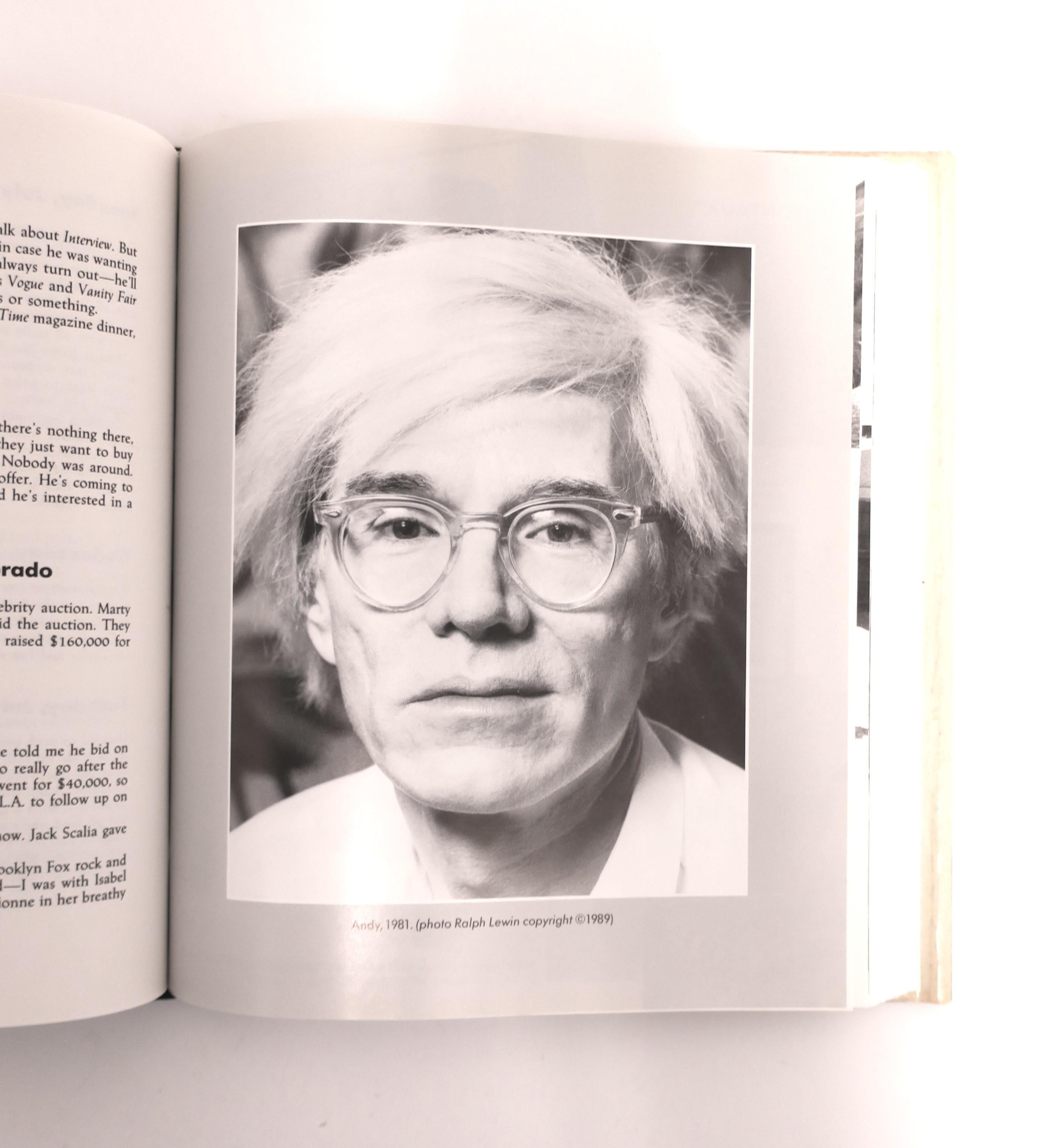 Paper Andy Warhol Diaries, Hard-Cover Library or Coffee Table Book, 1989 For Sale