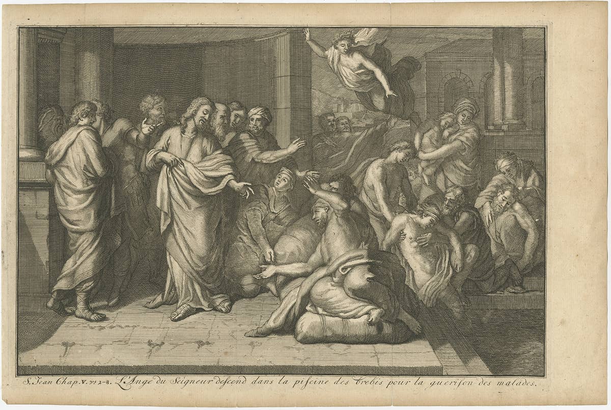 The Angel & Jesus with the Sick in Bethesda Near Jerusalem's Sheep Gate, 1754