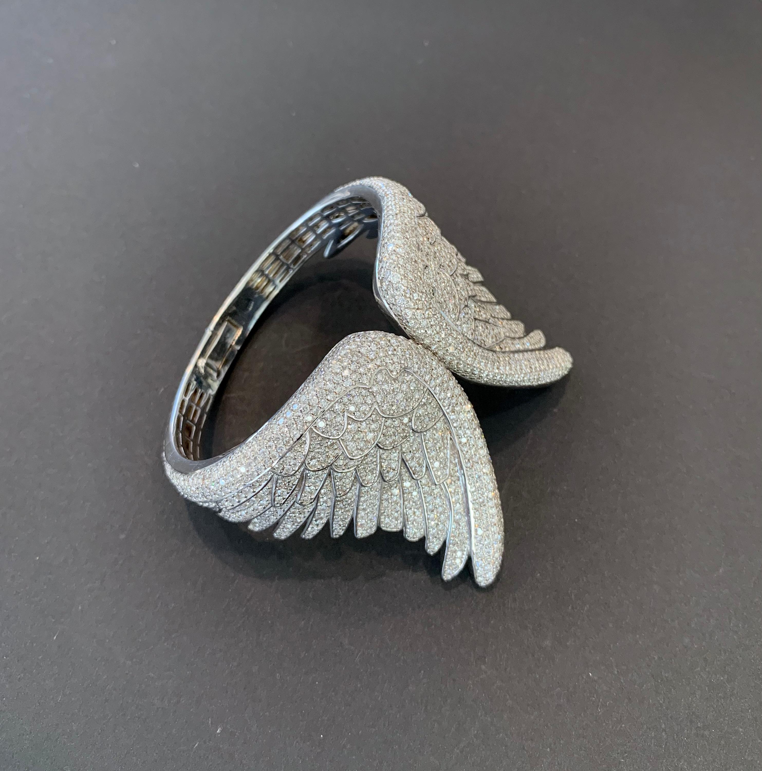 angel wings cuff bracelet