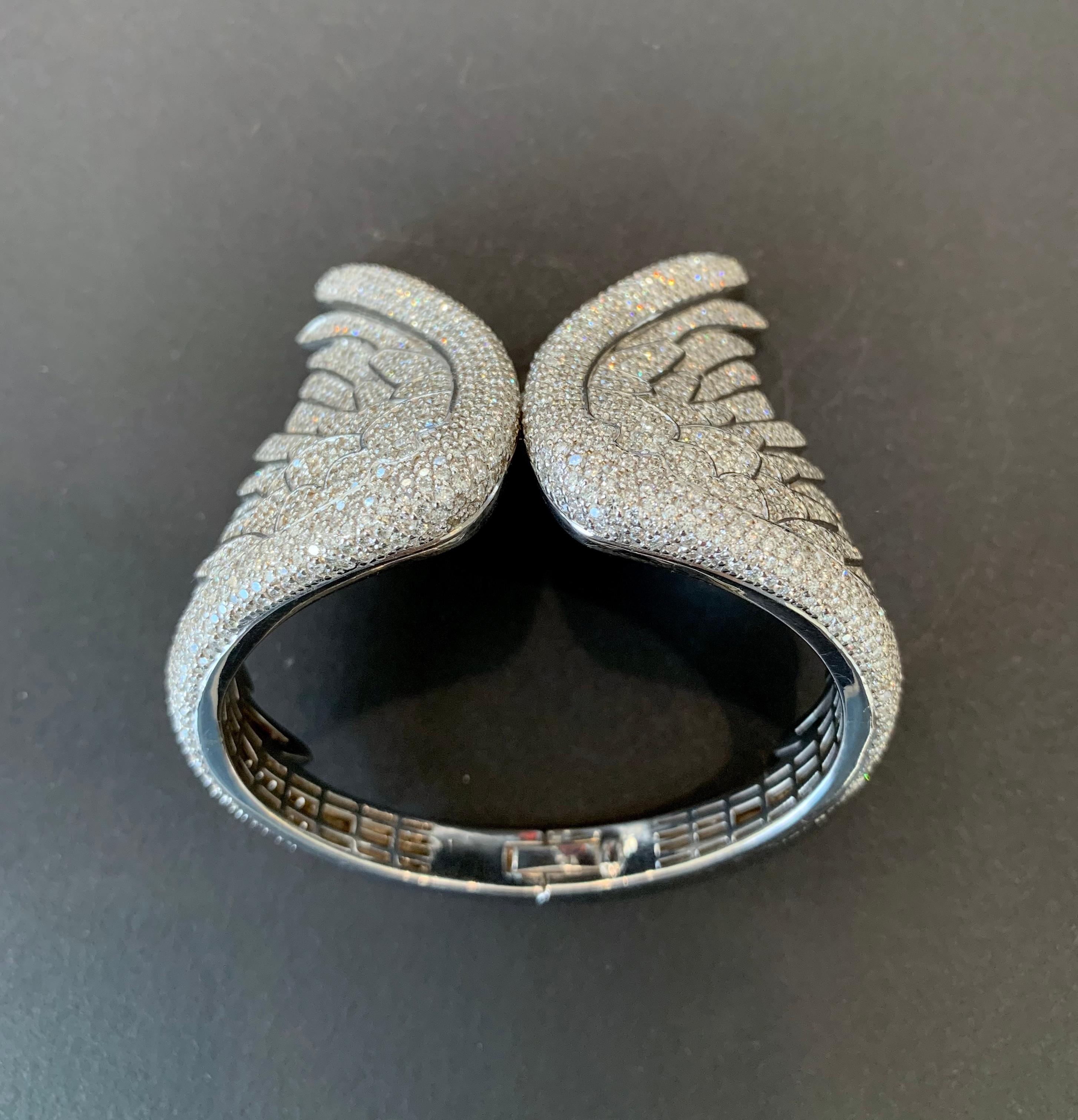 angel wing cuff bracelet