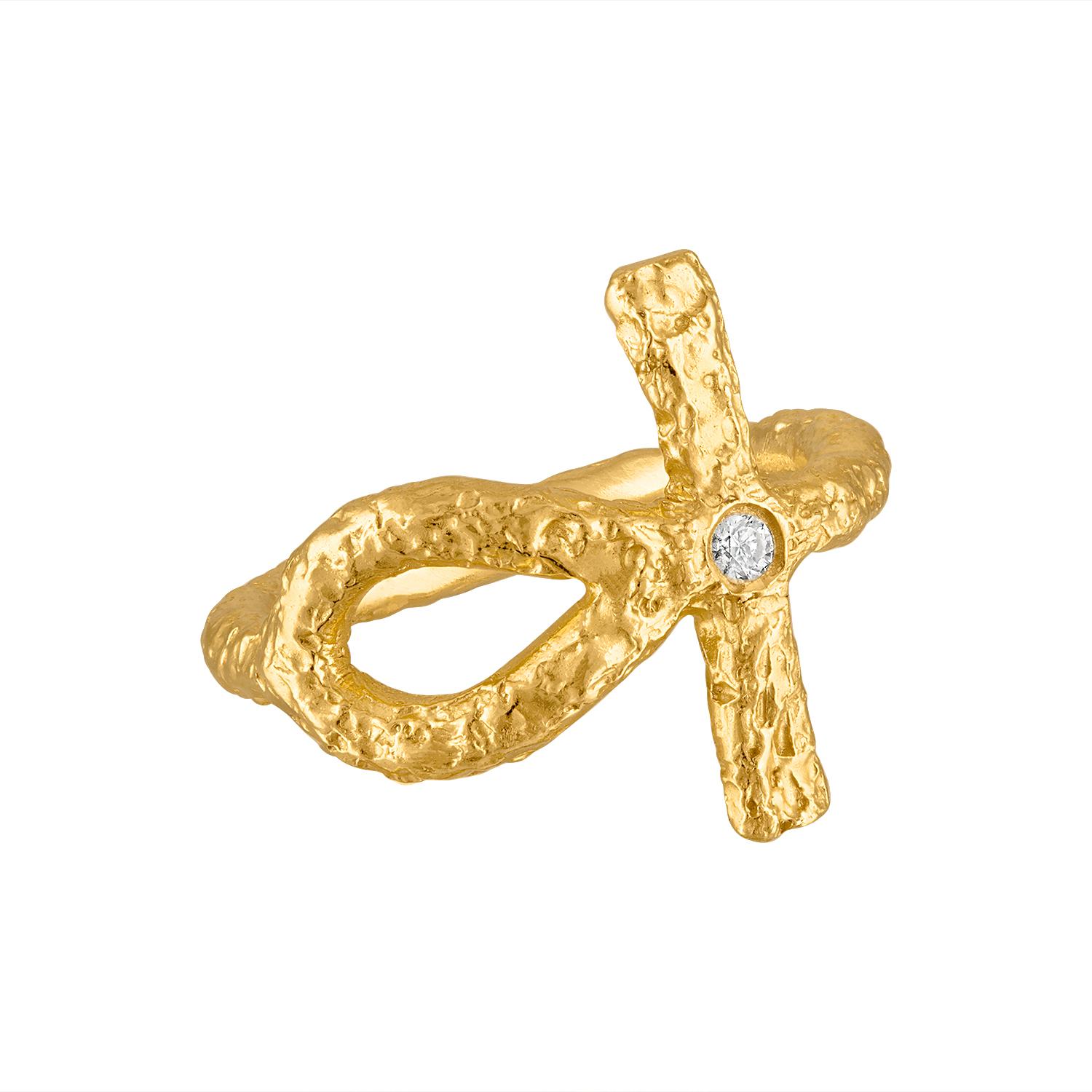 Der Ankh-Ring aus 22 Karat Gold im Zustand „Neu“ im Angebot in New York, NY