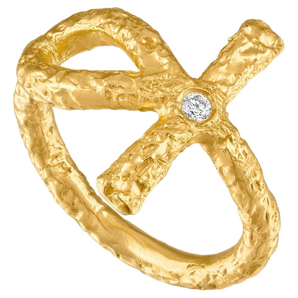 Der Ankh-Ring aus 22 Karat Gold im Angebot