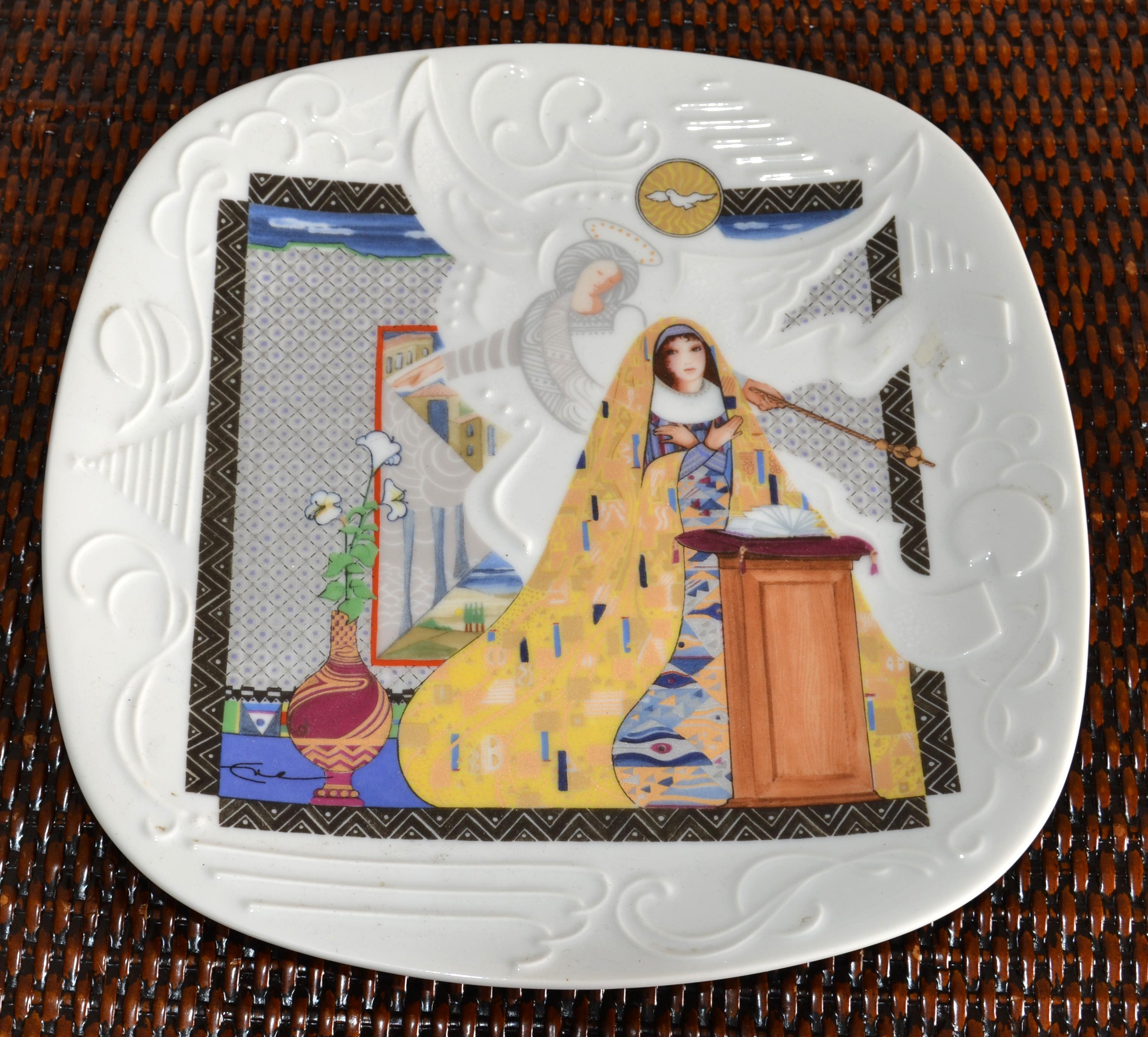 The Annunciation by Eve Licea, 1st Plate of The Story of Christmas Series, 1988 For Sale 5
