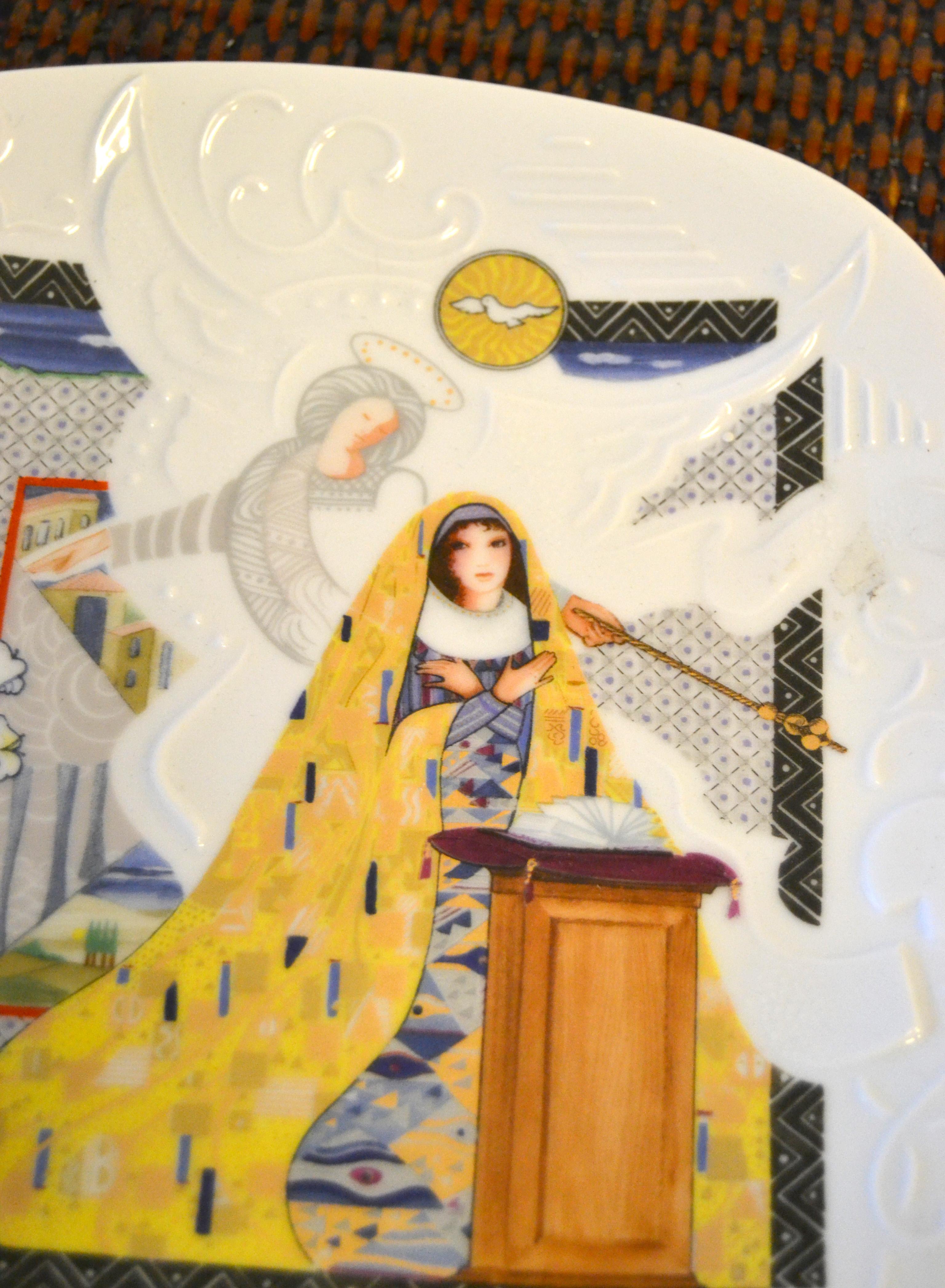 The Annunciation by Eve Licea, 1st Plate of The Story of Christmas Series, 1988 For Sale 1