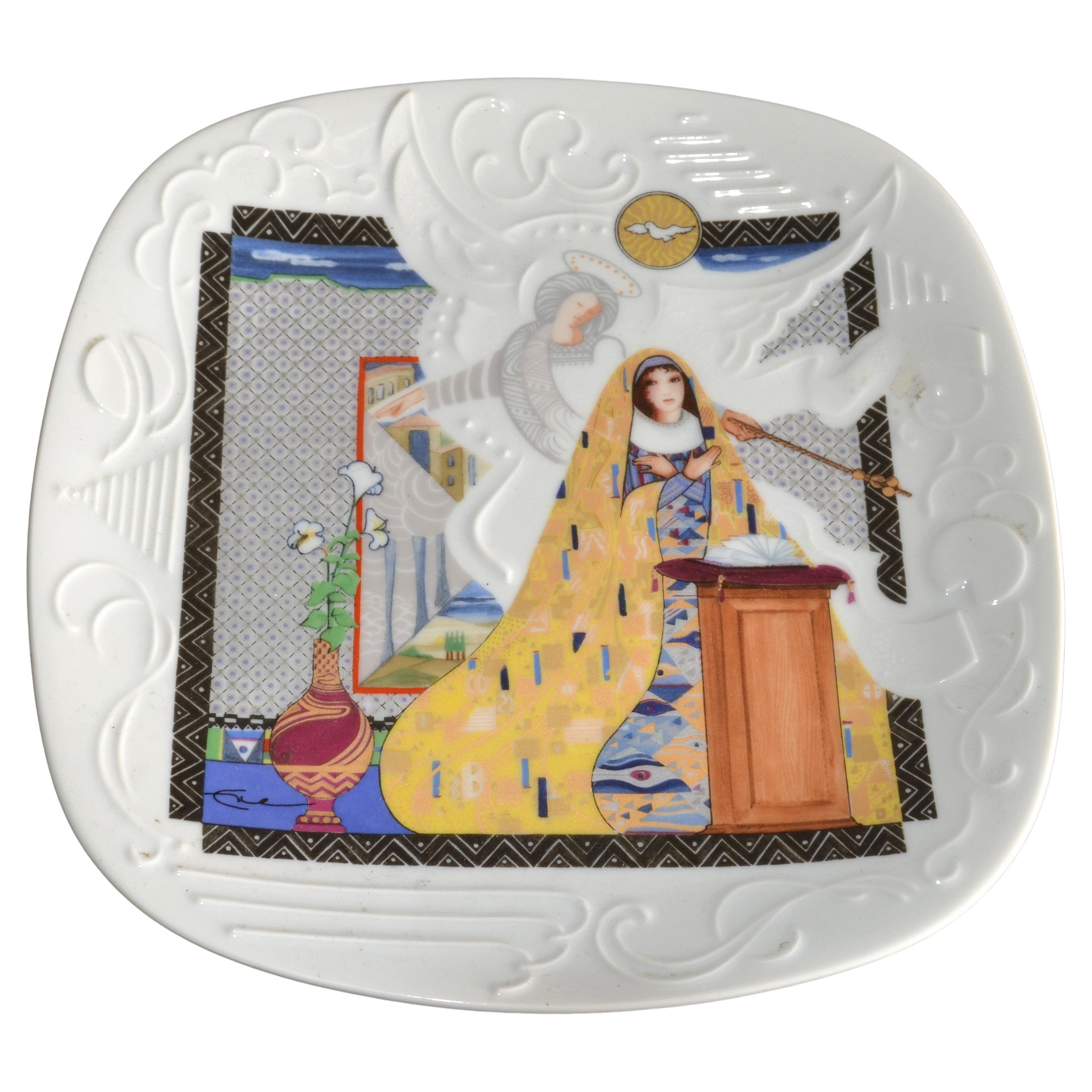 The Annunciation by Eve Licea, 1st Plate of The Story of Christmas Series, 1988 For Sale