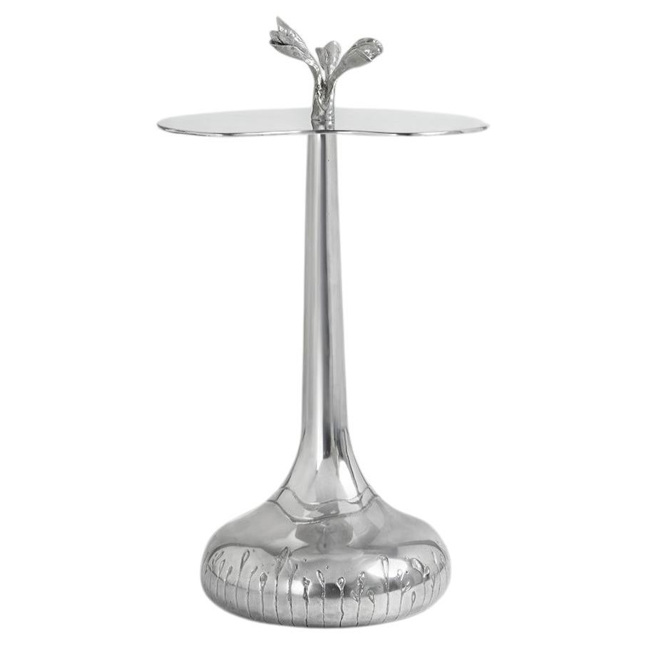 The Anouk Side Table in Aluminium. Made in UK. Sculptural & Functional For Sale