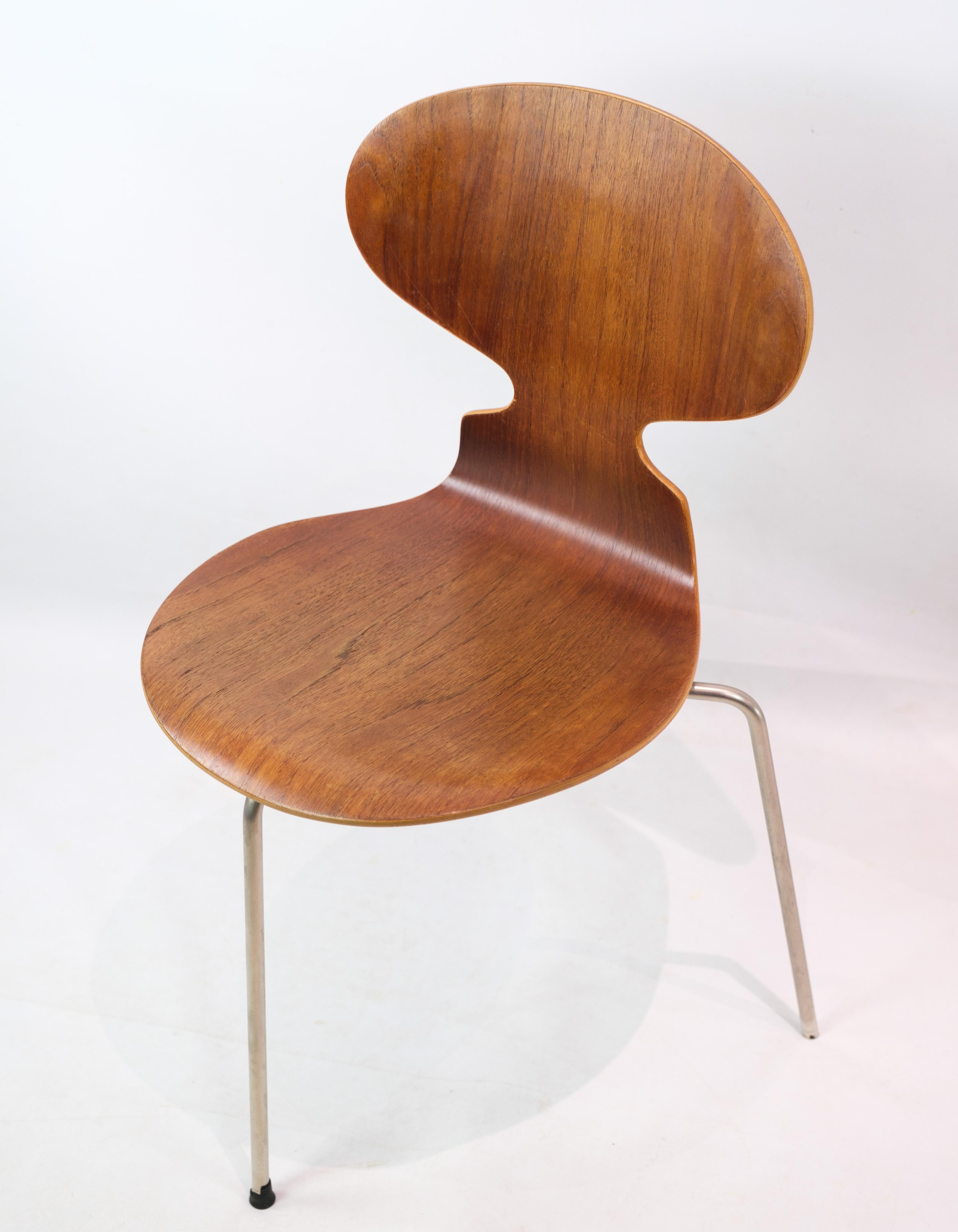Mid-Century Modern Ant, Model 3100, Arne Jacobsen, Teak Wood, Fritz Hansen, 1950