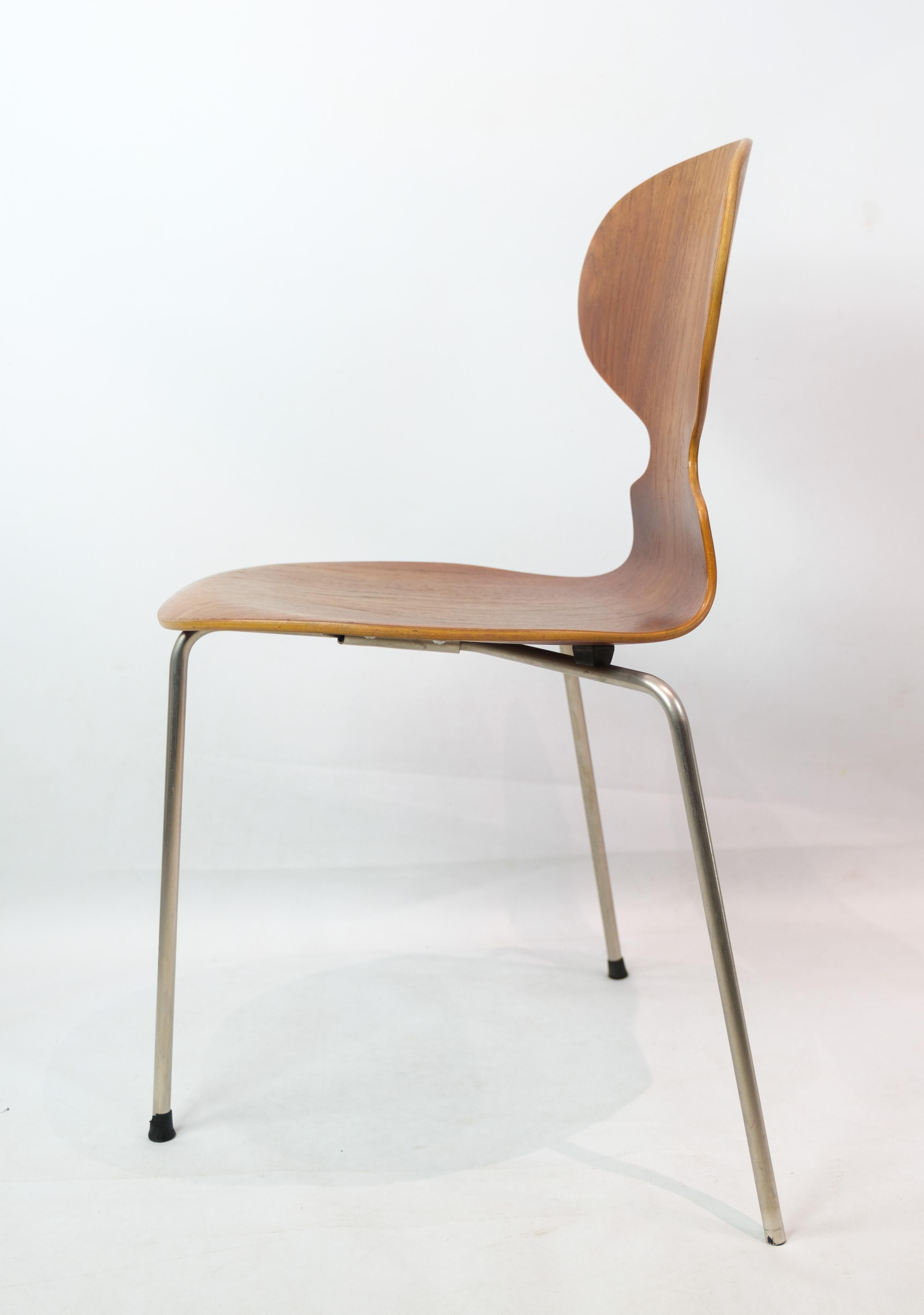 Danish Ant, Model 3100, Arne Jacobsen, Teak Wood, Fritz Hansen, 1950