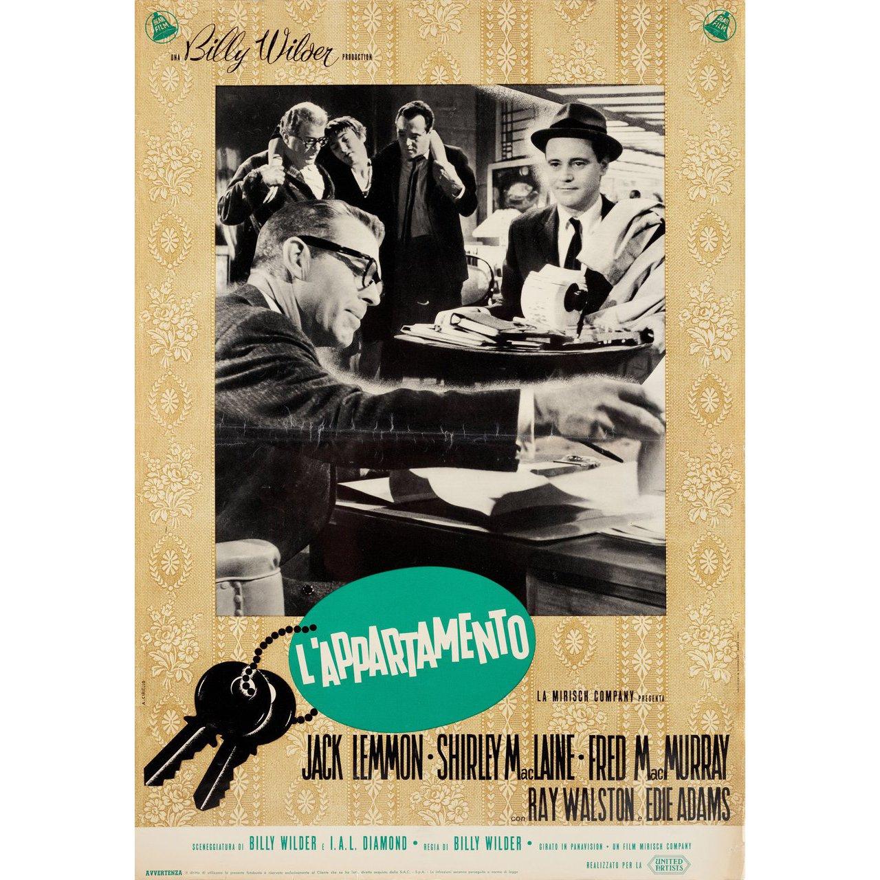 Original 1960 Italian fotobusta poster for the film The Apartment directed by Billy Wilder with Jack Lemmon / Shirley MacLaine / Fred MacMurray / Ray Walston. Very Good condition, rolled. Please note: the size is stated in inches and the actual size