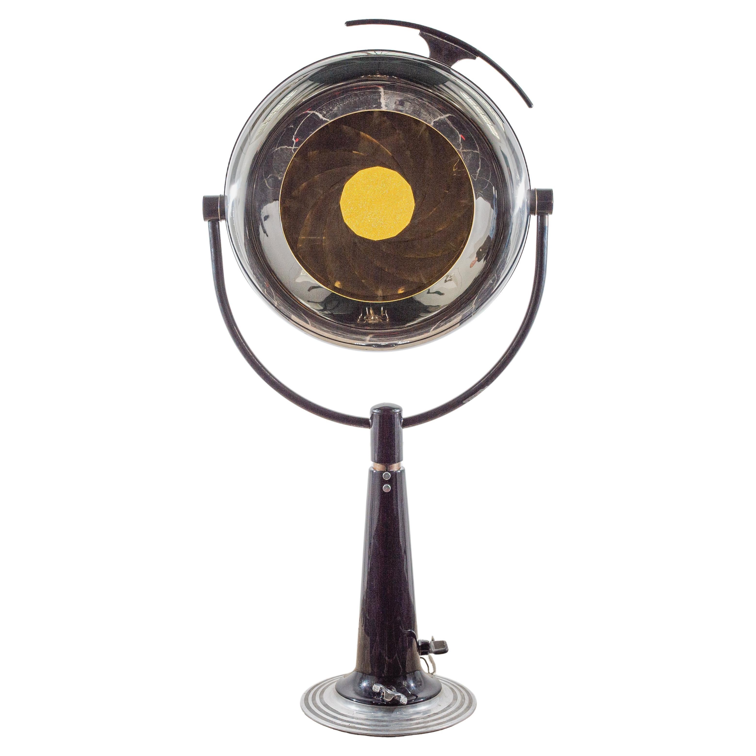 Aperture Lamp, Sculptural Lamp with Copper Diafragma