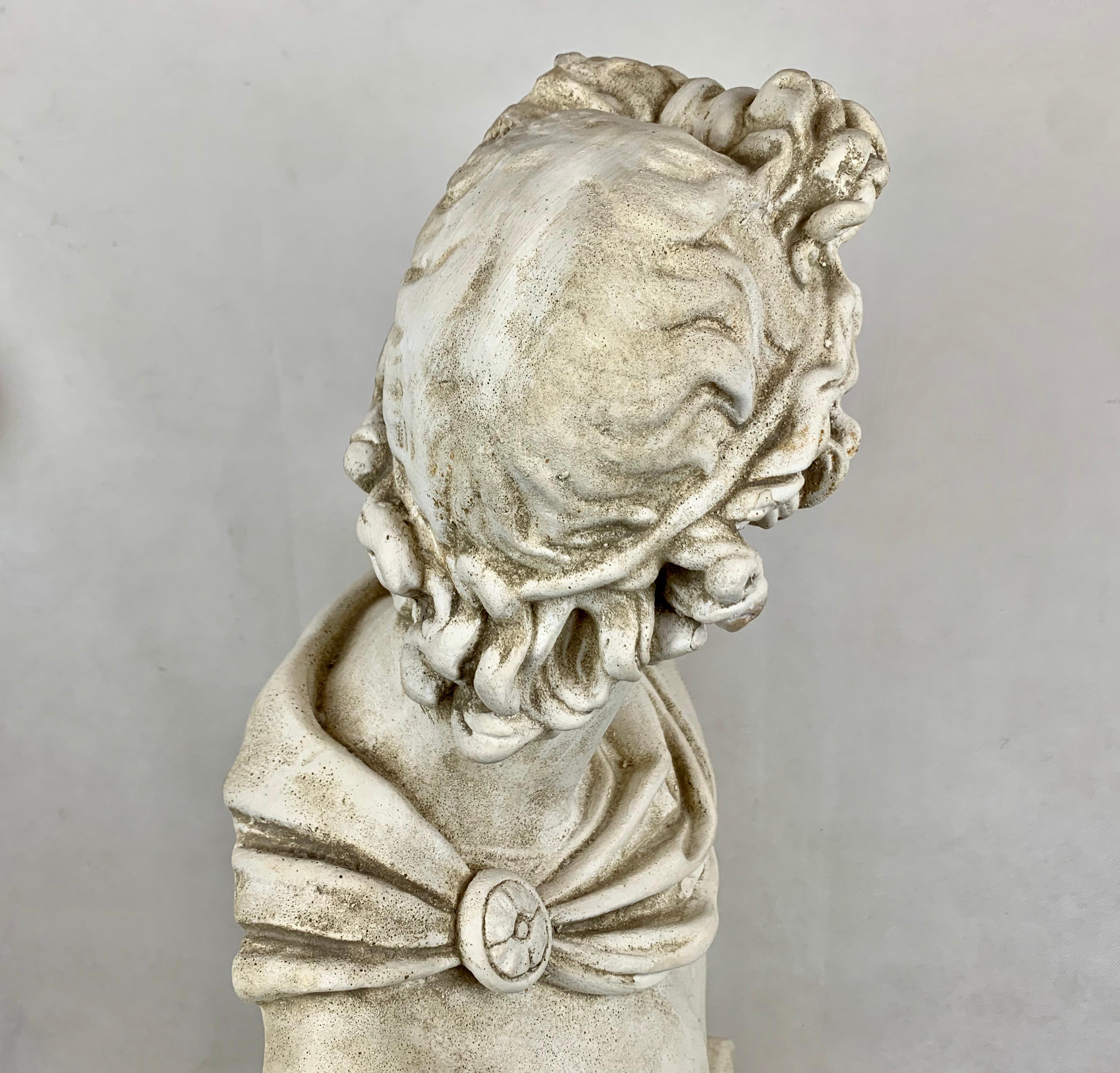 Twenty-Four Inch Tall Bust of the Apollo Belvedere in Plaster In Good Condition In West Palm Beach, FL