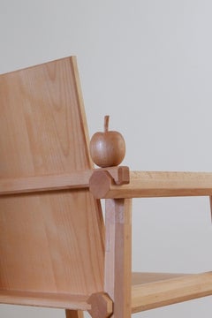 The Apple Chair, by Josh Page Studio. Beech Wood, with hand carved Apple.