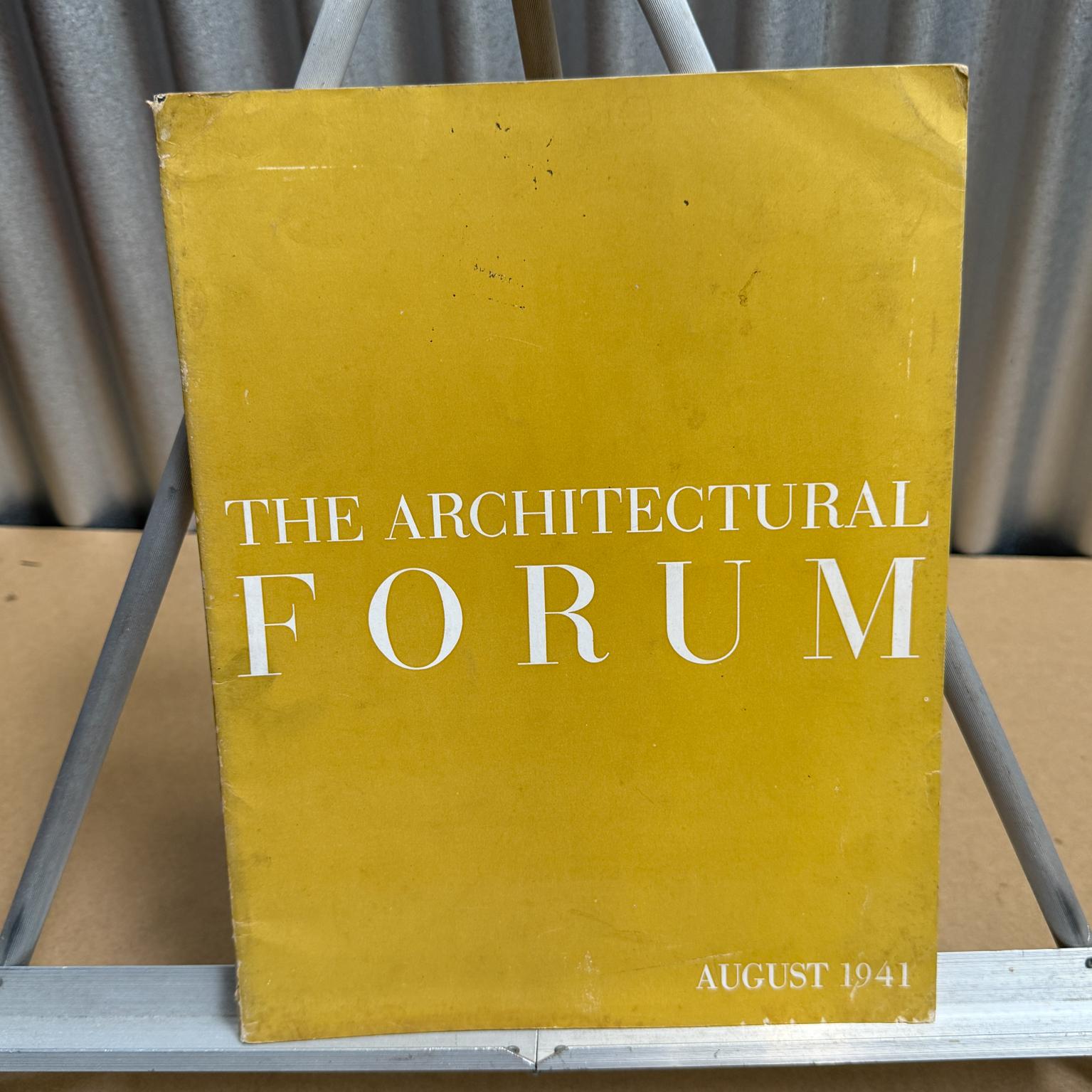 The Architectural Forum August 1941
spiral bound magazine of building and architecture
Time Inc publisher
9 .19 W x 11.88 H x .25
Original preowned vintage condition
Refer to images listed