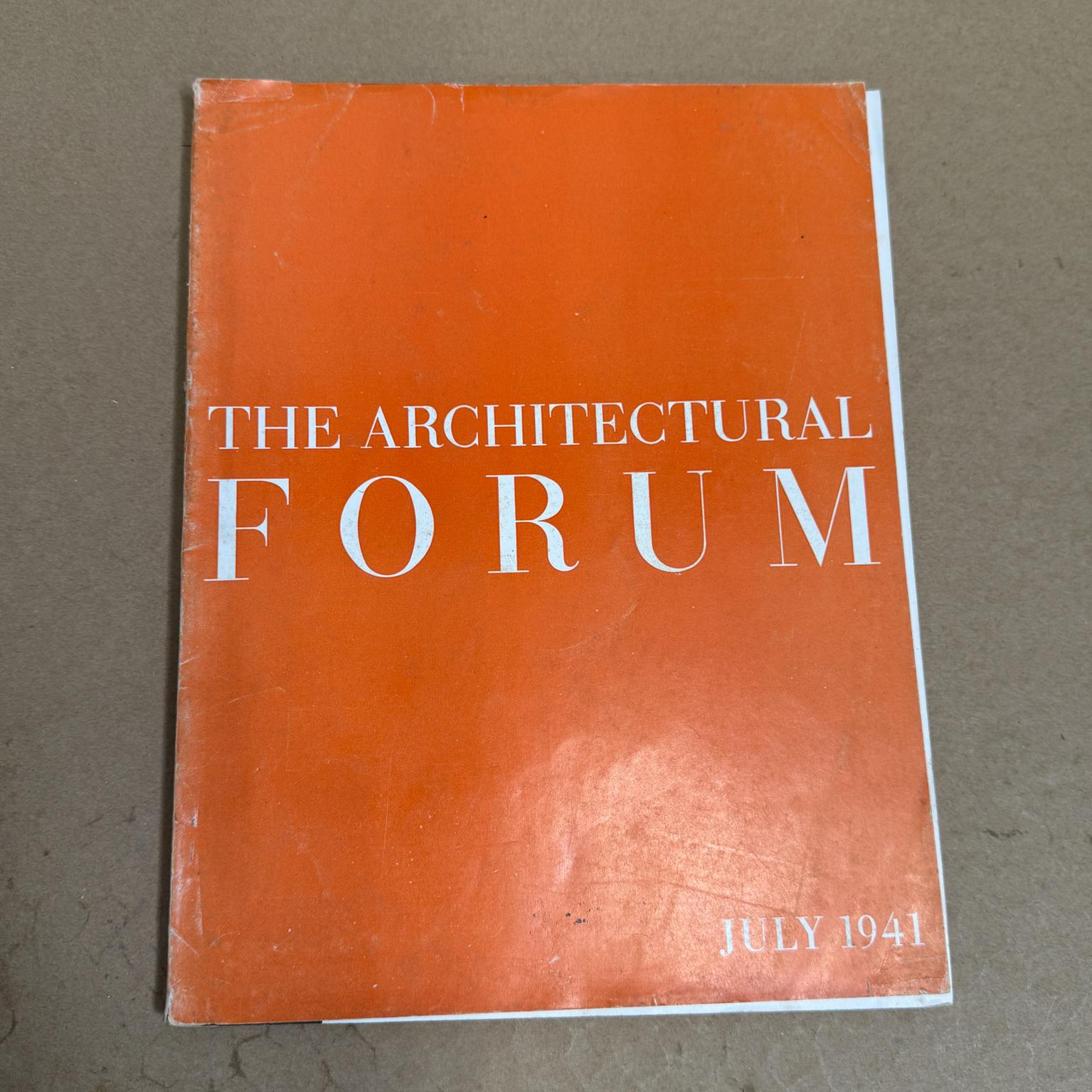 20ième siècle The Architectural Forum July 1941 Magazine Time Inc en vente