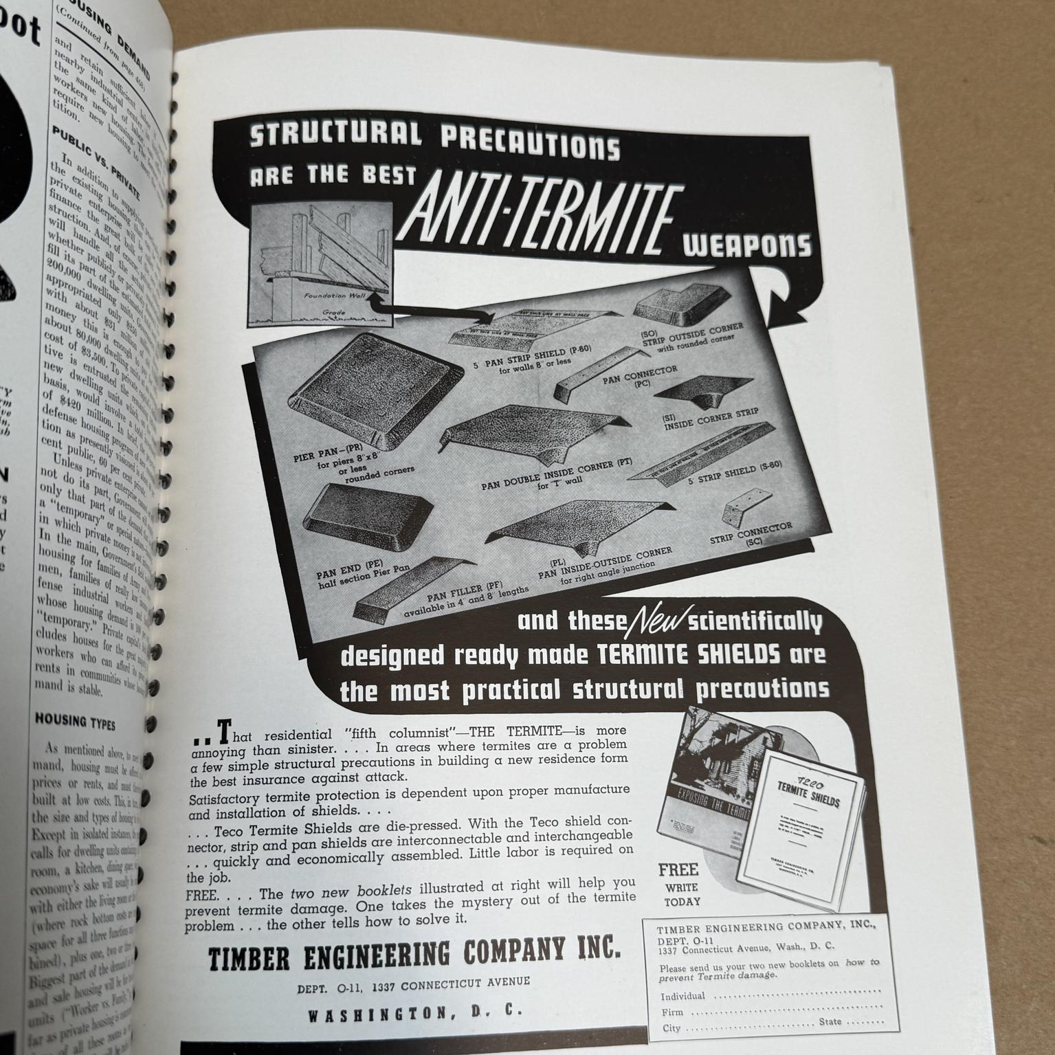 The Architectural Forum November 1940 Magazine Time Inc en vente 1