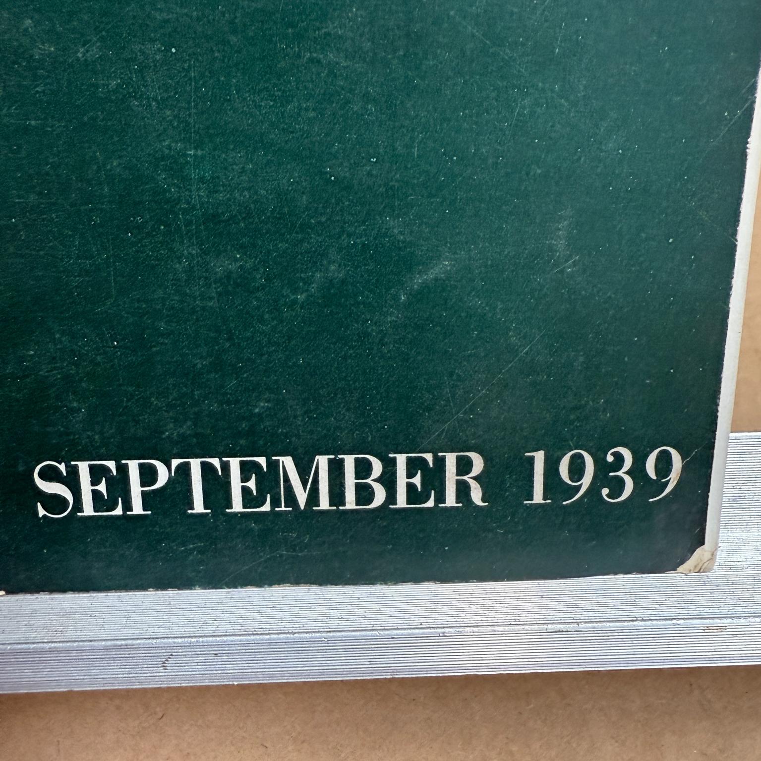 Mid-Century Modern The Architectural Forum September 1939 Magazine Time Inc en vente