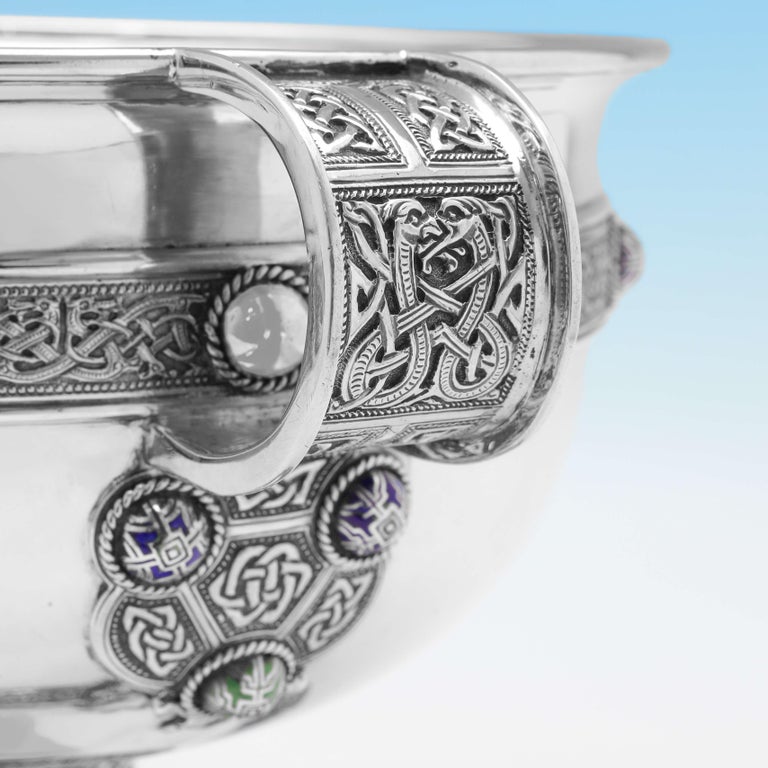 Ardagh Chalice, an Antique Sterling Silver and Enamel Replica Dublin 1914