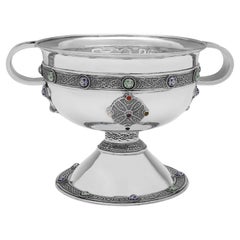 Ardagh Chalice, an Antique Sterling Silver and Enamel Replica Dublin 1914