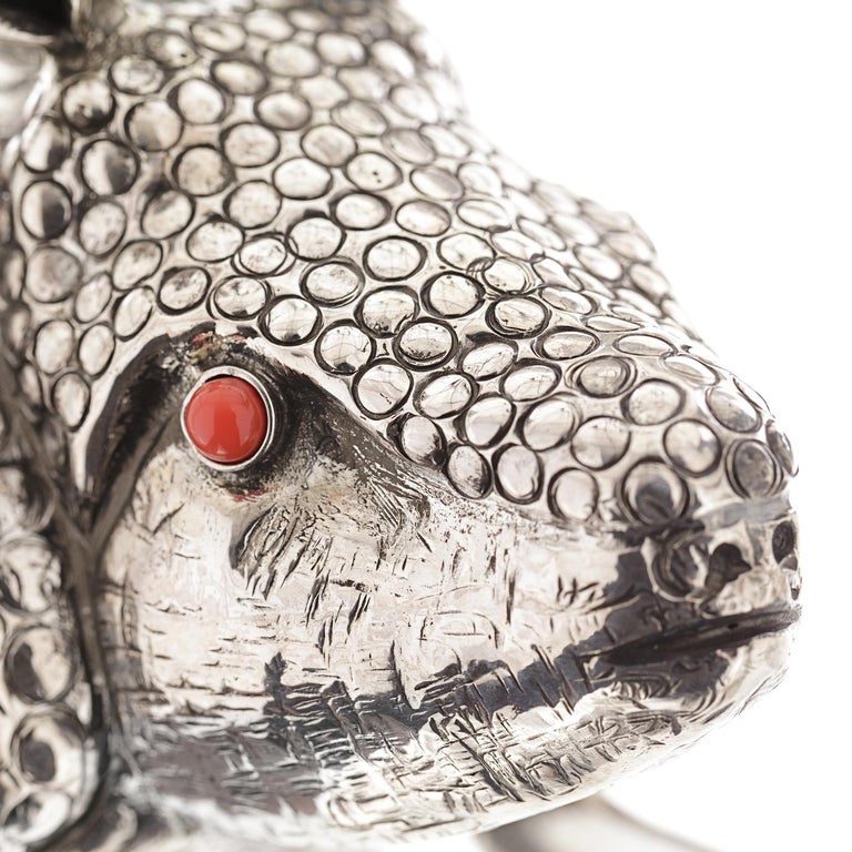 Contemporary Armadillo Sterling Silver Lighter For Sale