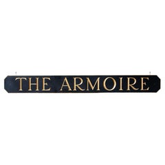 Retro "The Armoire" Hanging Sign