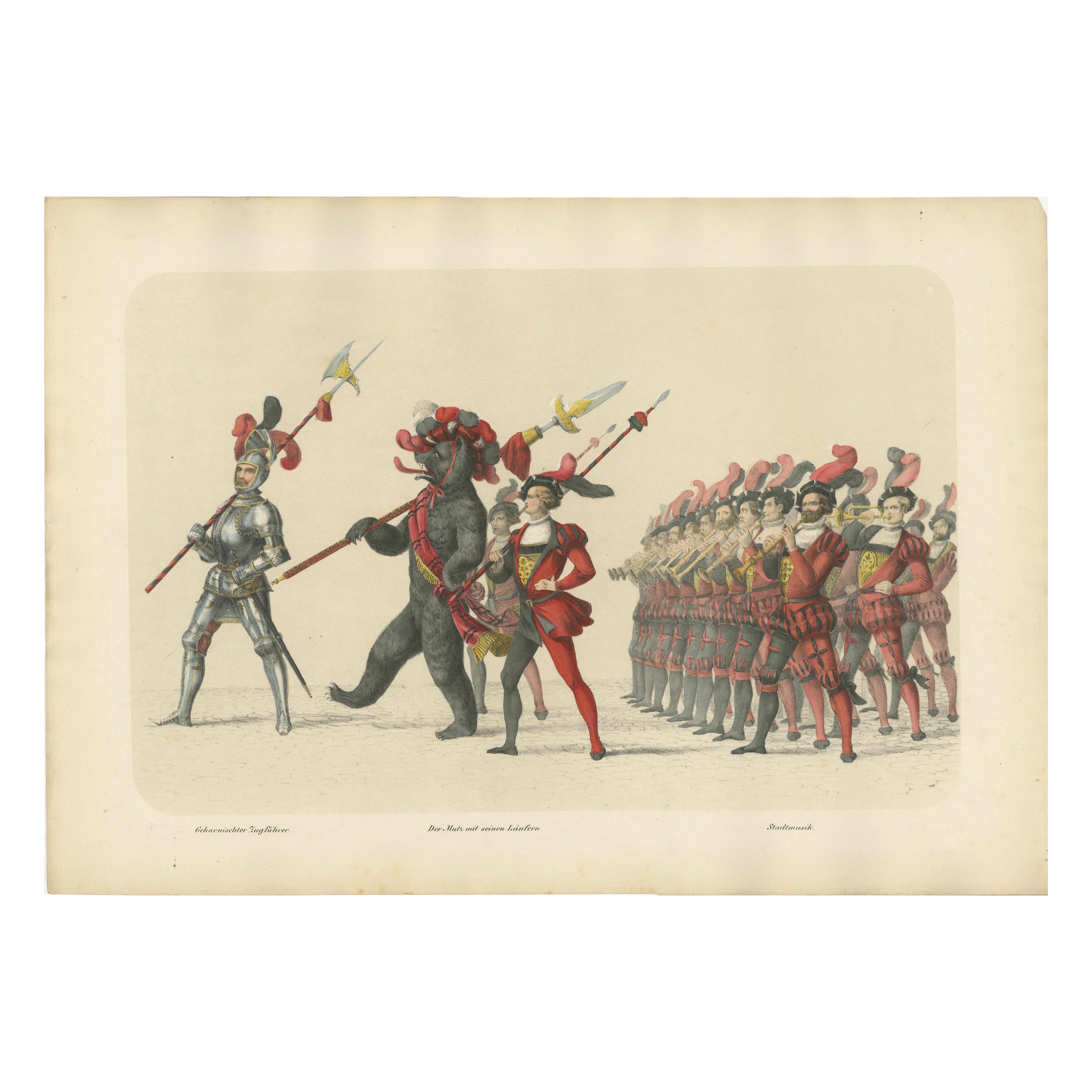 Il capo corazzato e l'orso - Una processione bernese unica nel suo genere, 1855 in vendita