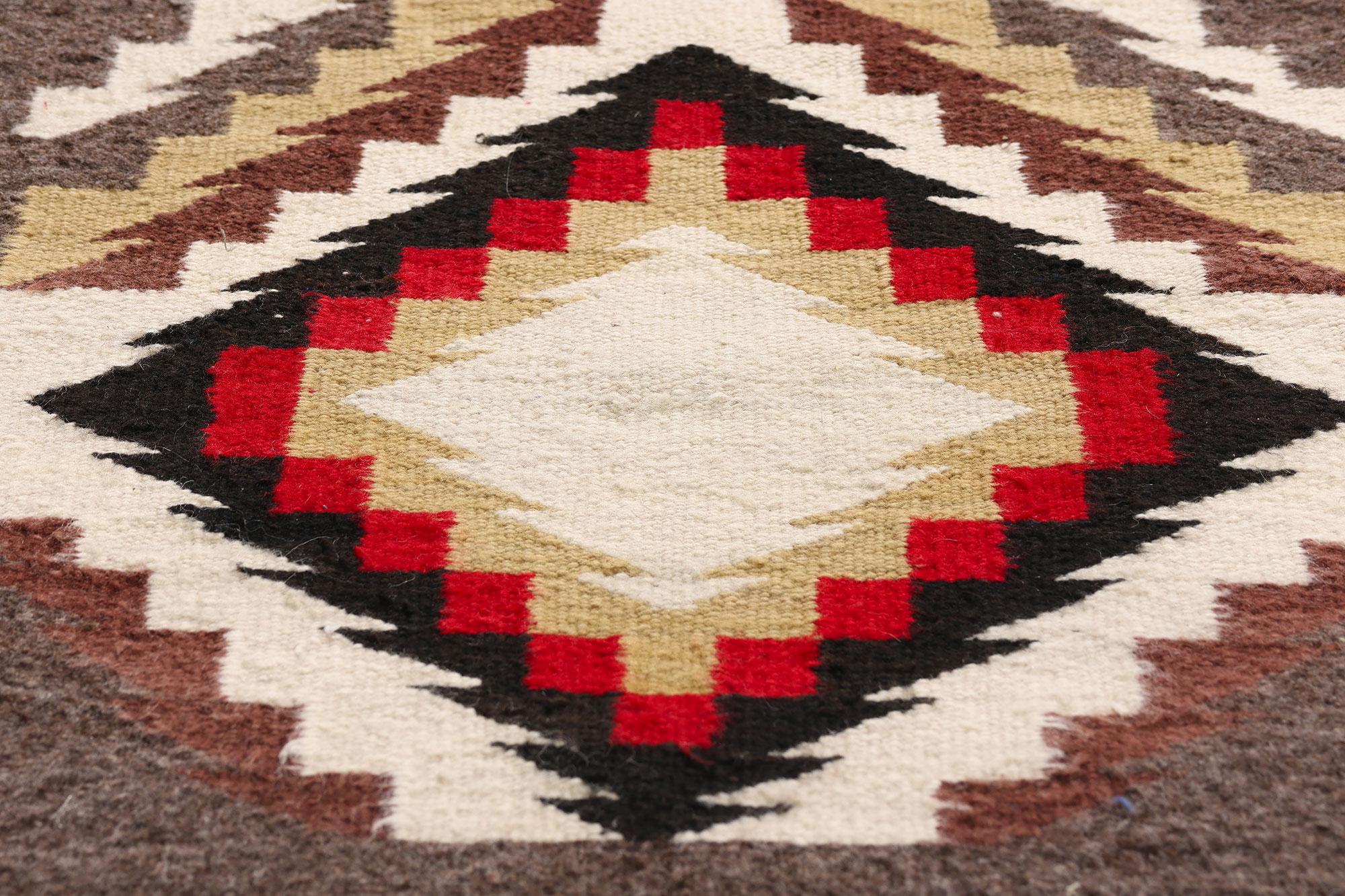 Lana The Arrow of Light: Un raro tessuto Teec Nos Pos sud-occidentale di geometria sacra in vendita