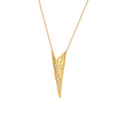 The Arrowhead Diamond Necklace in 22k Gold