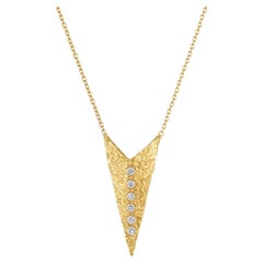 The Arrowhead Diamond Necklace in 22k Gold