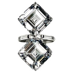 The Art Deco Toi et Moi Love Ring In Costume Jewelry 10 Carat Each Diamond Ring