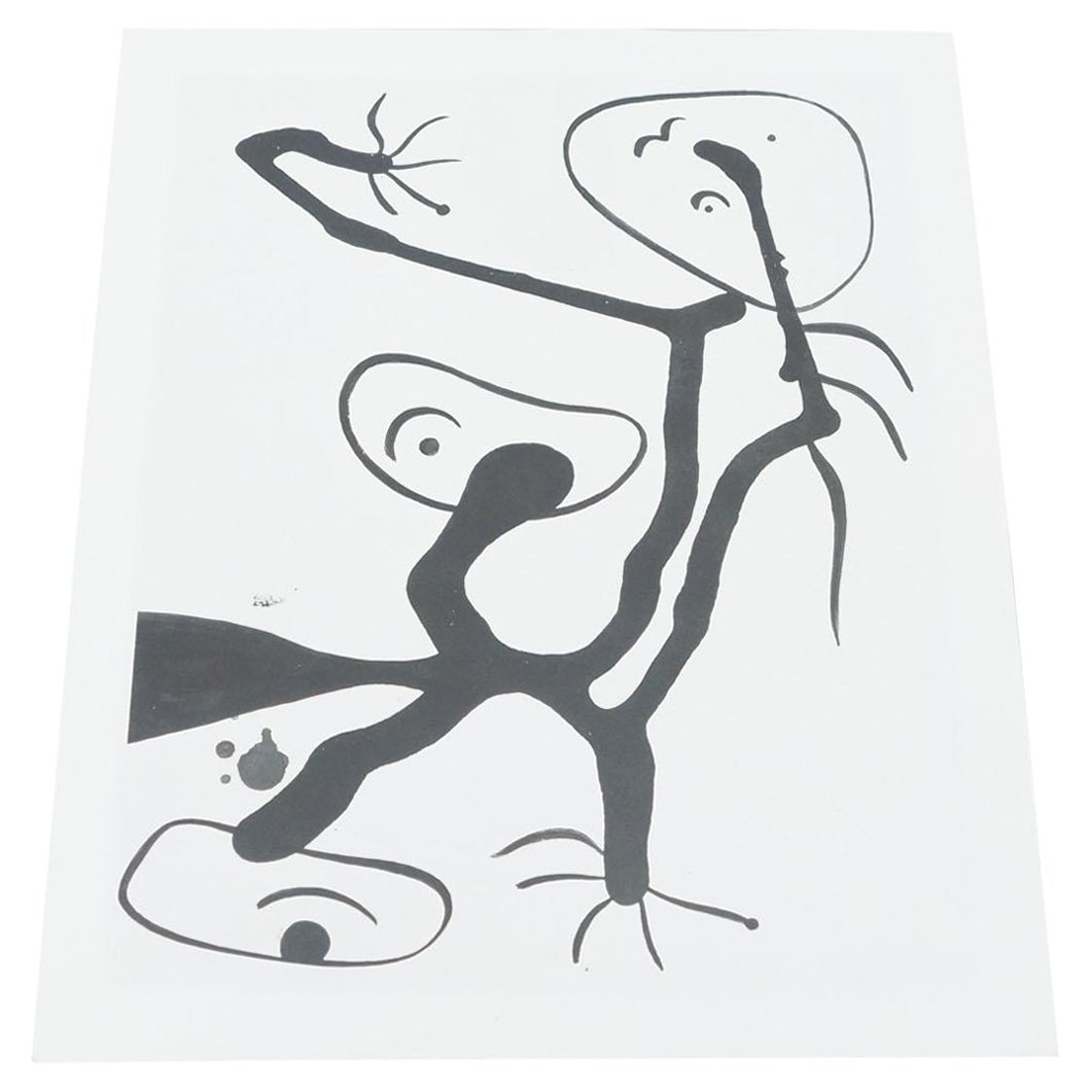 Photographie du dessin de Joan Miro, The Art Institute of Chicago Archive, 1971
