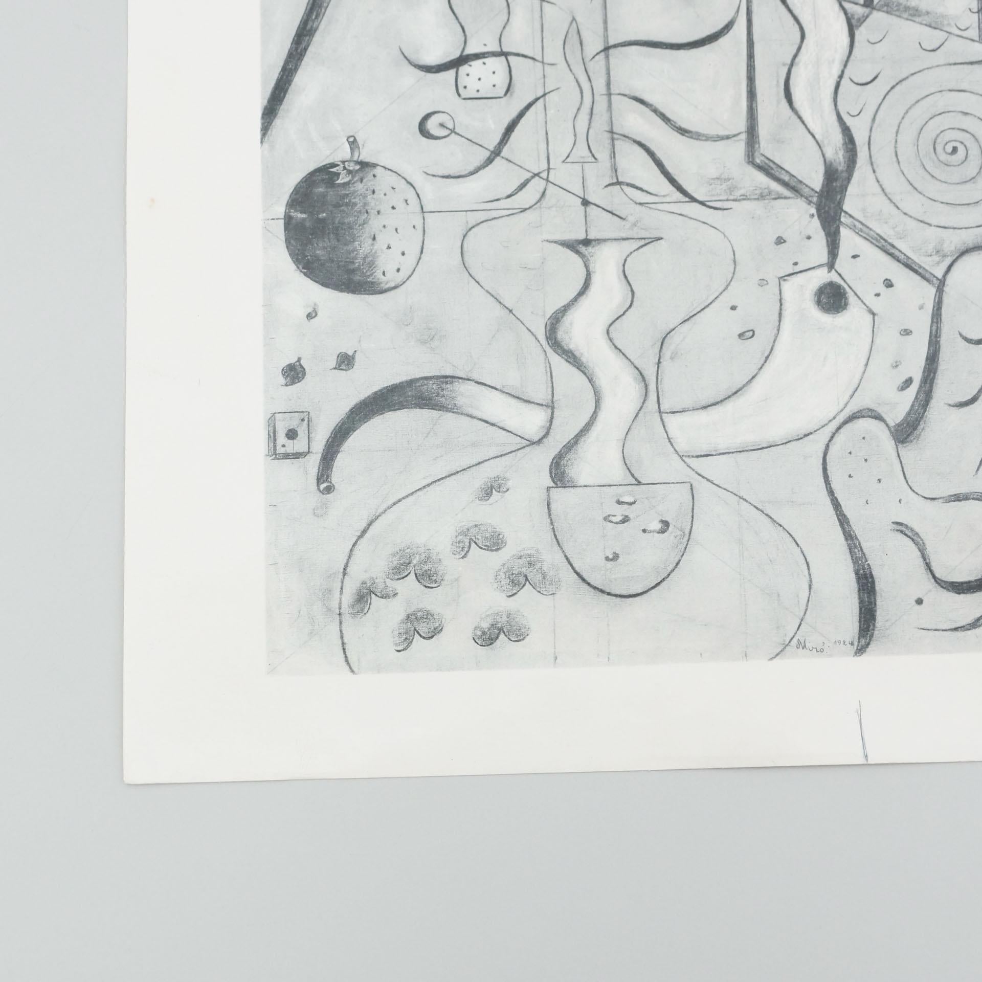 Fotografía del Archivo del Instituto de Arte de Chicago de la Pintura de Joan Miró, 1979 Moderno de mediados de siglo
